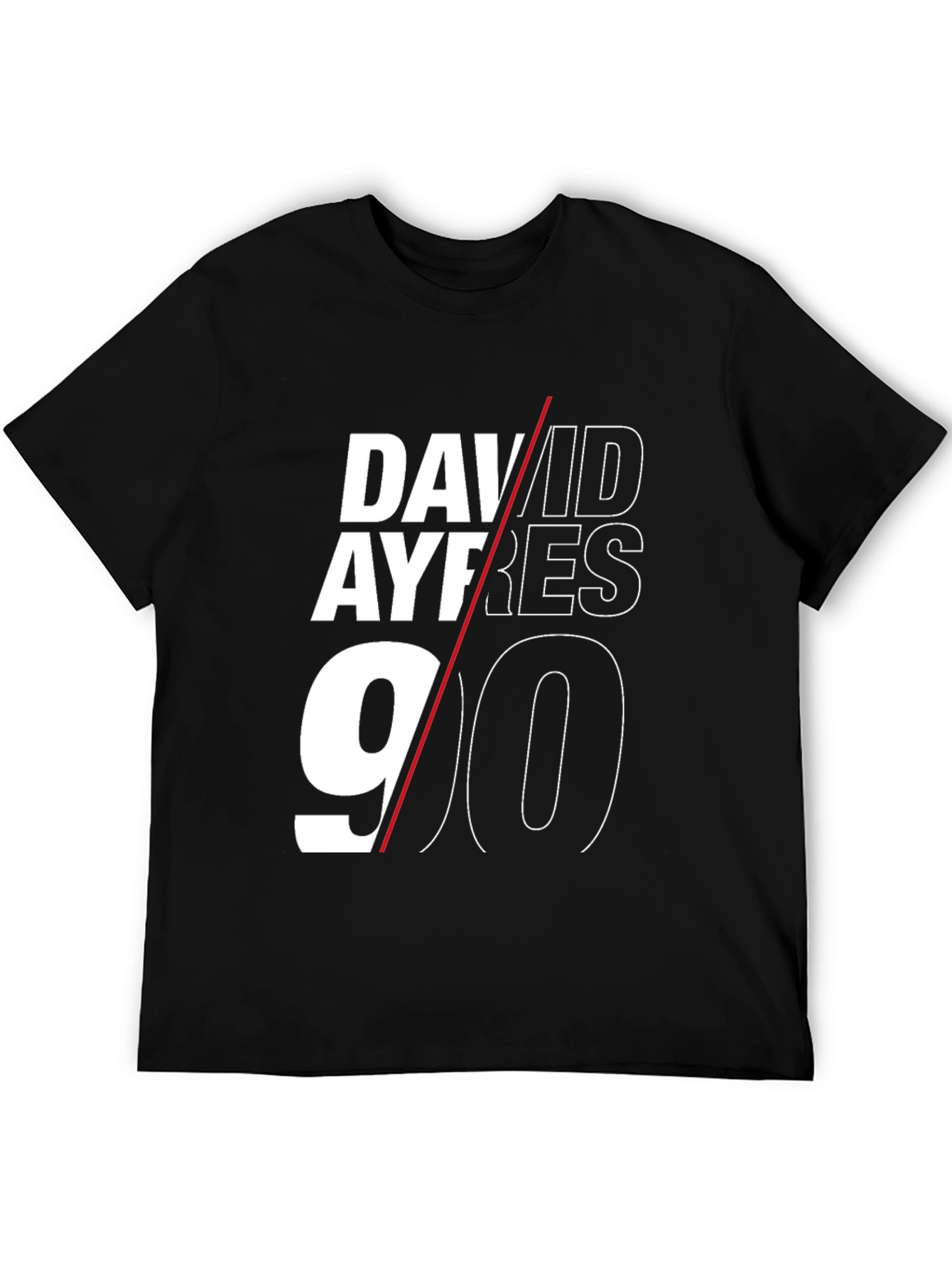 Black David Ayres 90 Black Graphic T-Shirt view 5