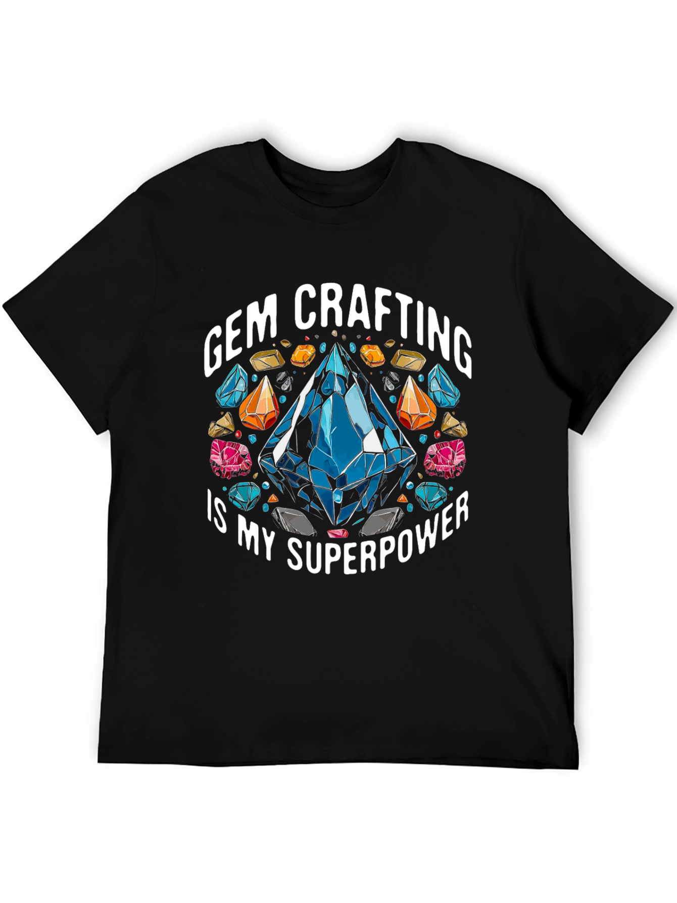 Black Gem Crafting Superpower T-Shirt view 5