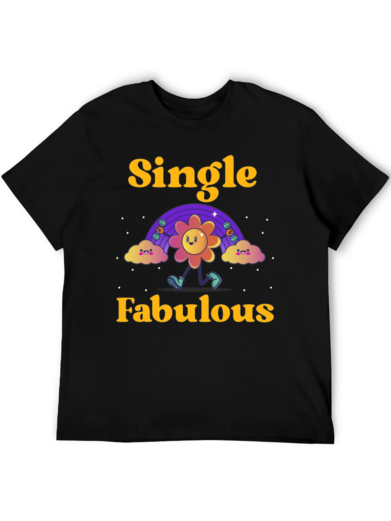 Black Single & Fabulous Graphic Tee view 5