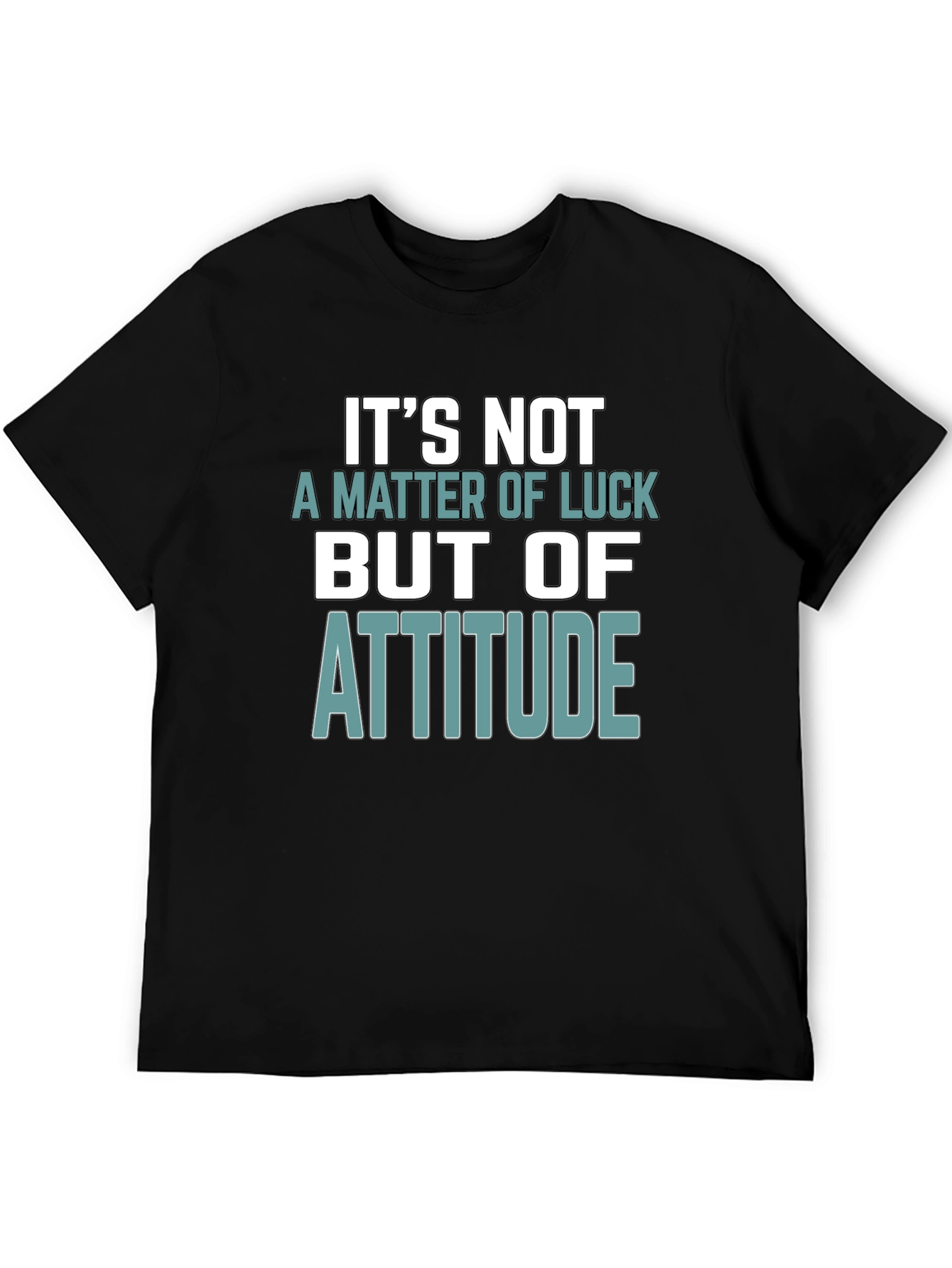 Black Attitude Matters T-Shirt - Motivational Design view 5