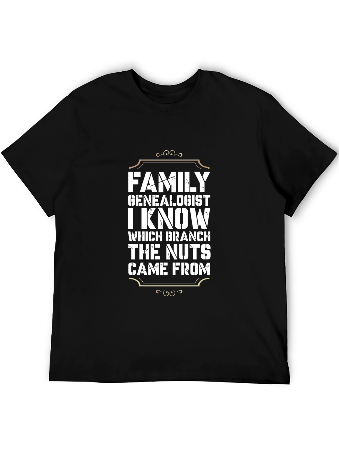 Black Funny Family Genealogist T-Shirt view 5