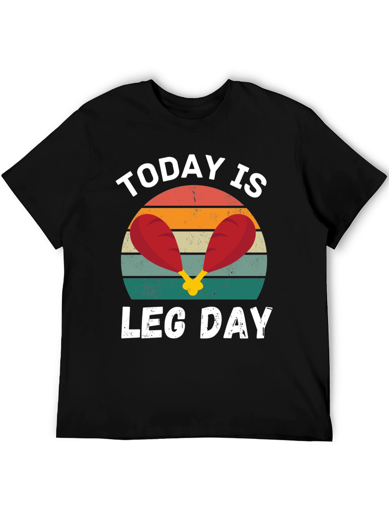 Black Today is Leg Day T-Shirt view 5