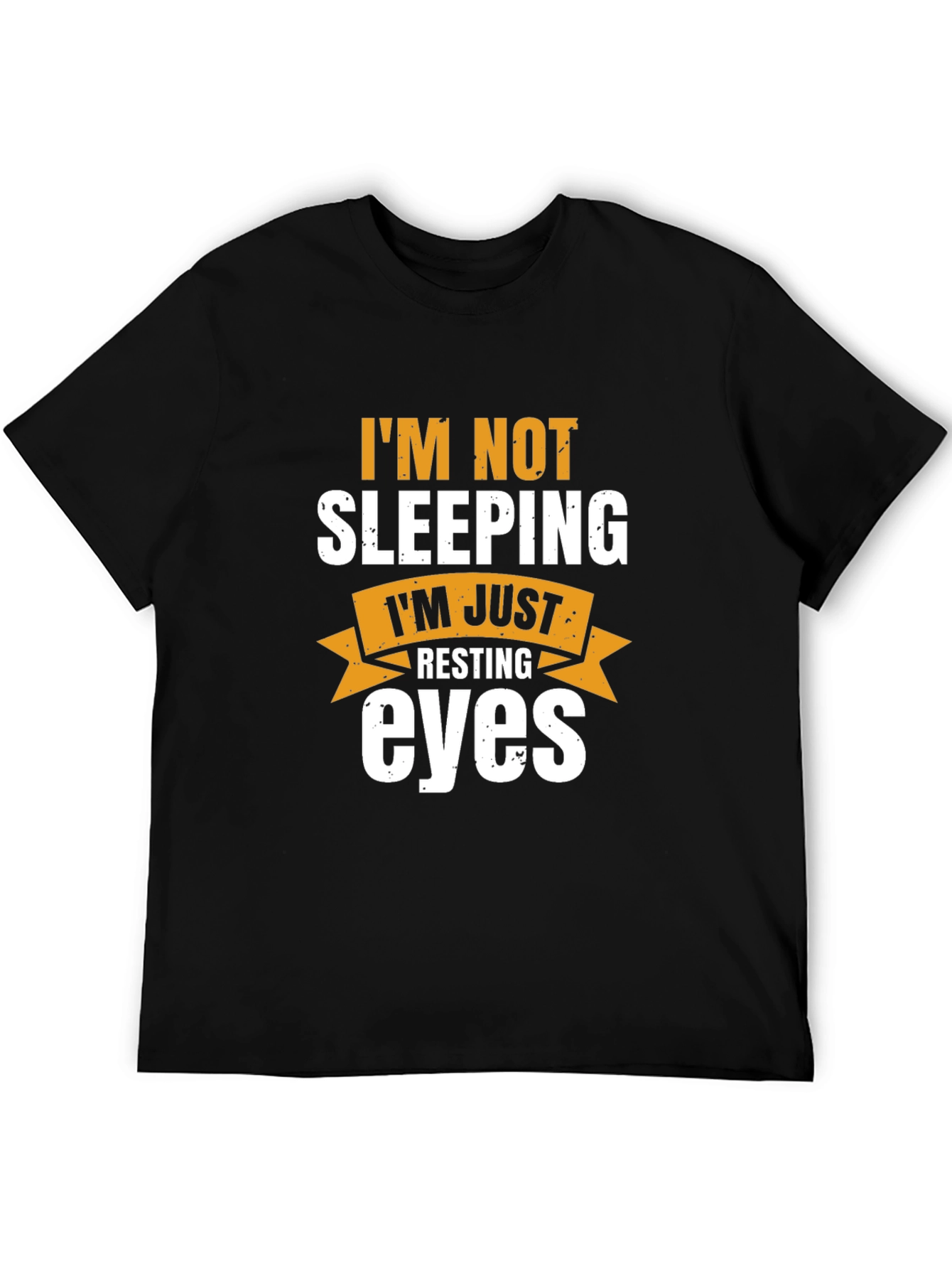 Black Funny "Resting Eyes" Graphic T-Shirt view 5