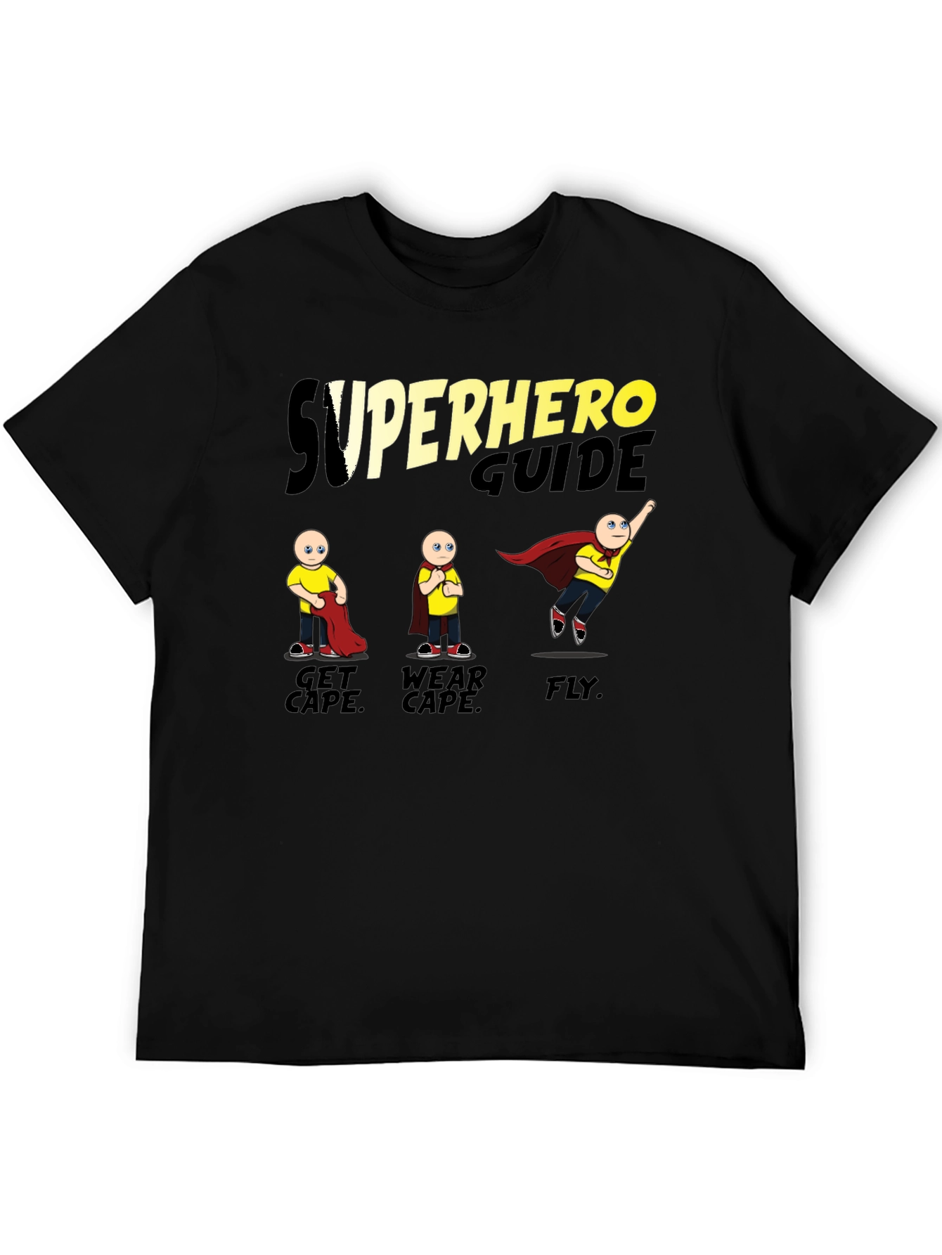 Black Superhero Guide T-Shirt view 5