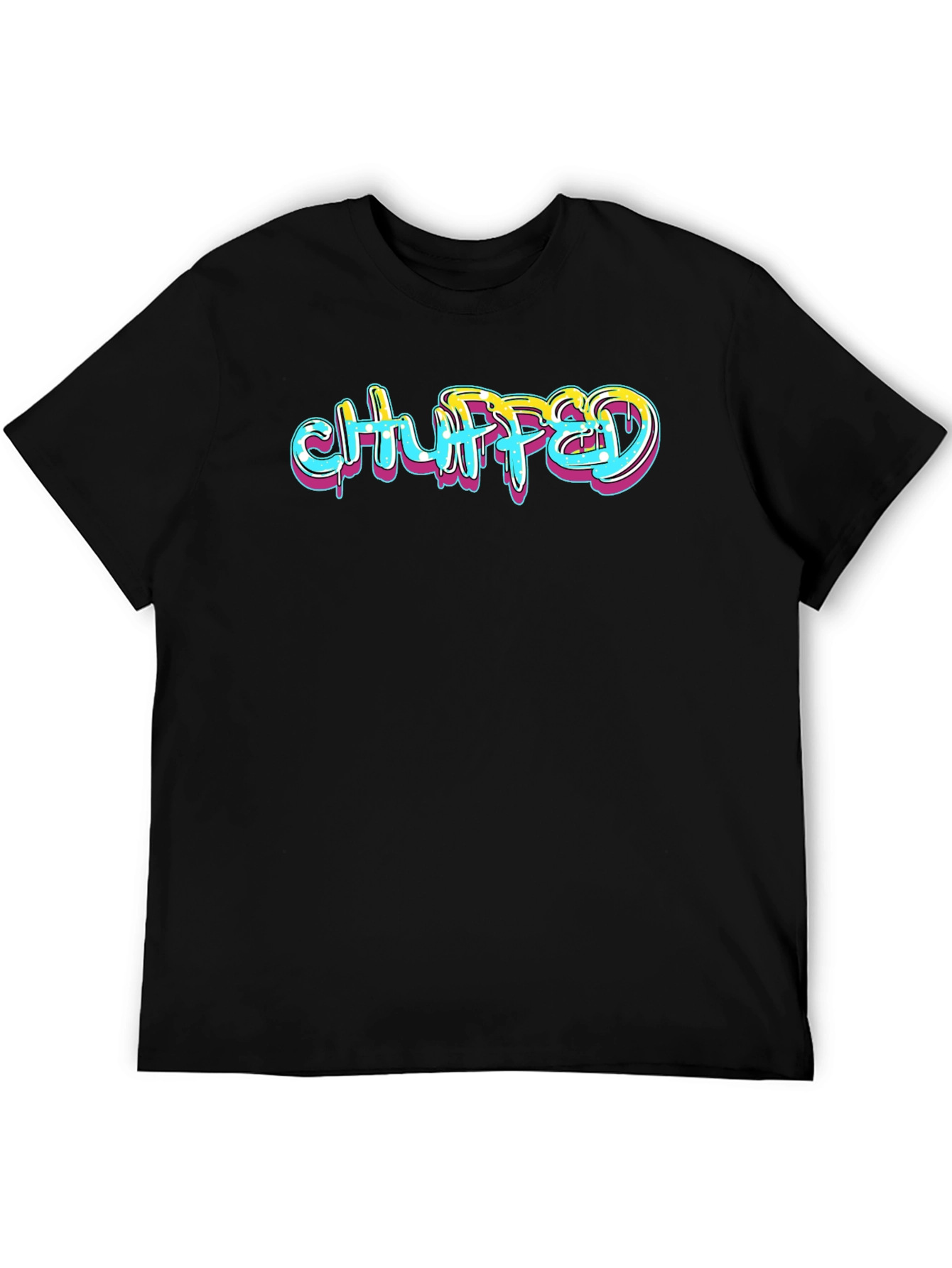 Black "Chuffed" Graphic Print Black T-Shirt view 5