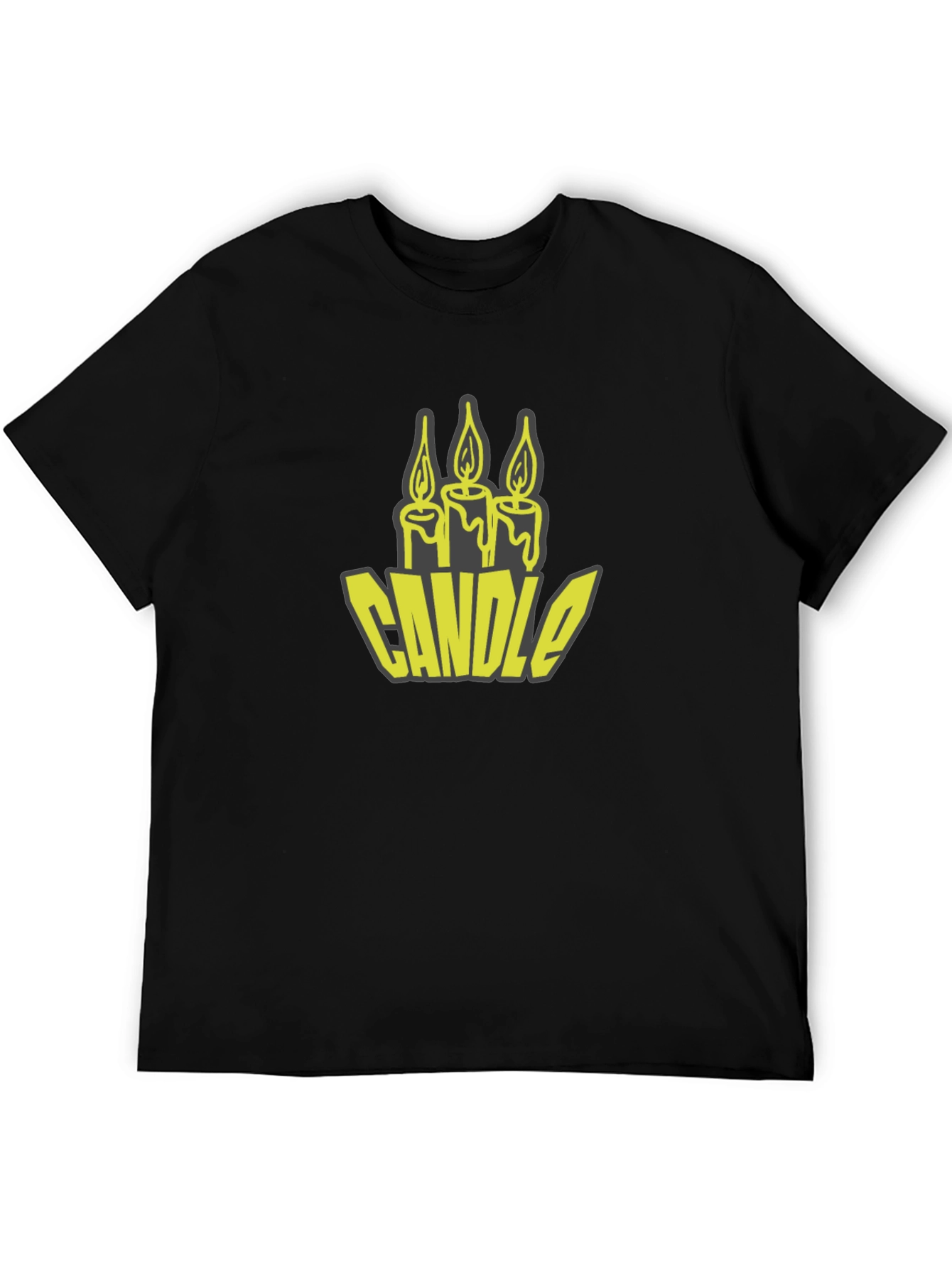 Black Candle Graphic Tee - Black Cotton T-Shirt view 5