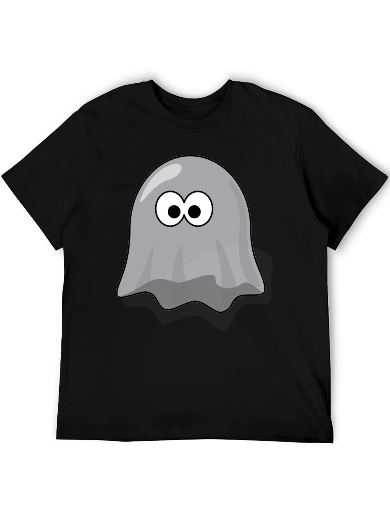 Black Ghost Graphic T-Shirt - Spooky Season Style! view 5