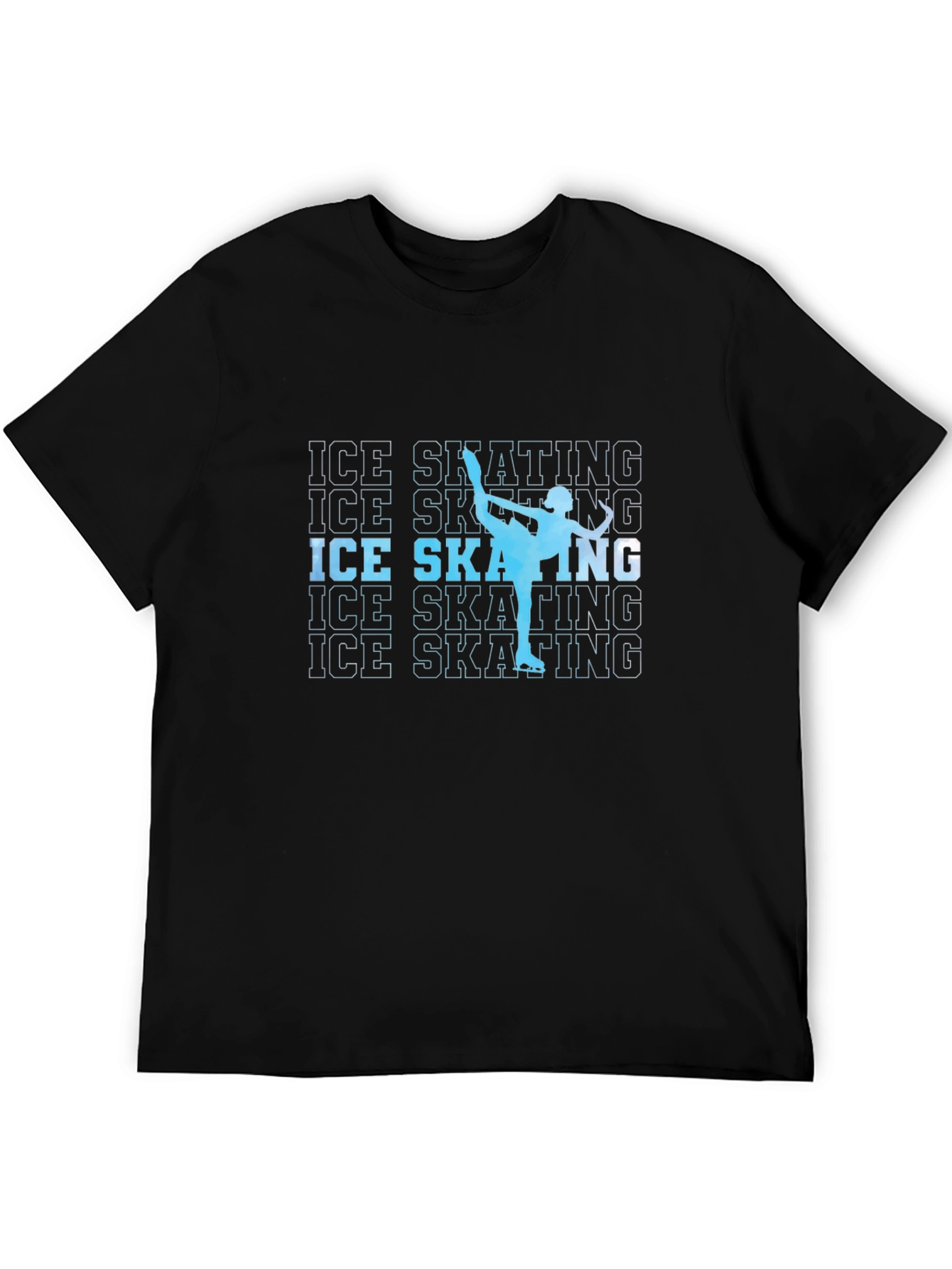 Ice Skating Silhouette Graphic T-Shirt - 5