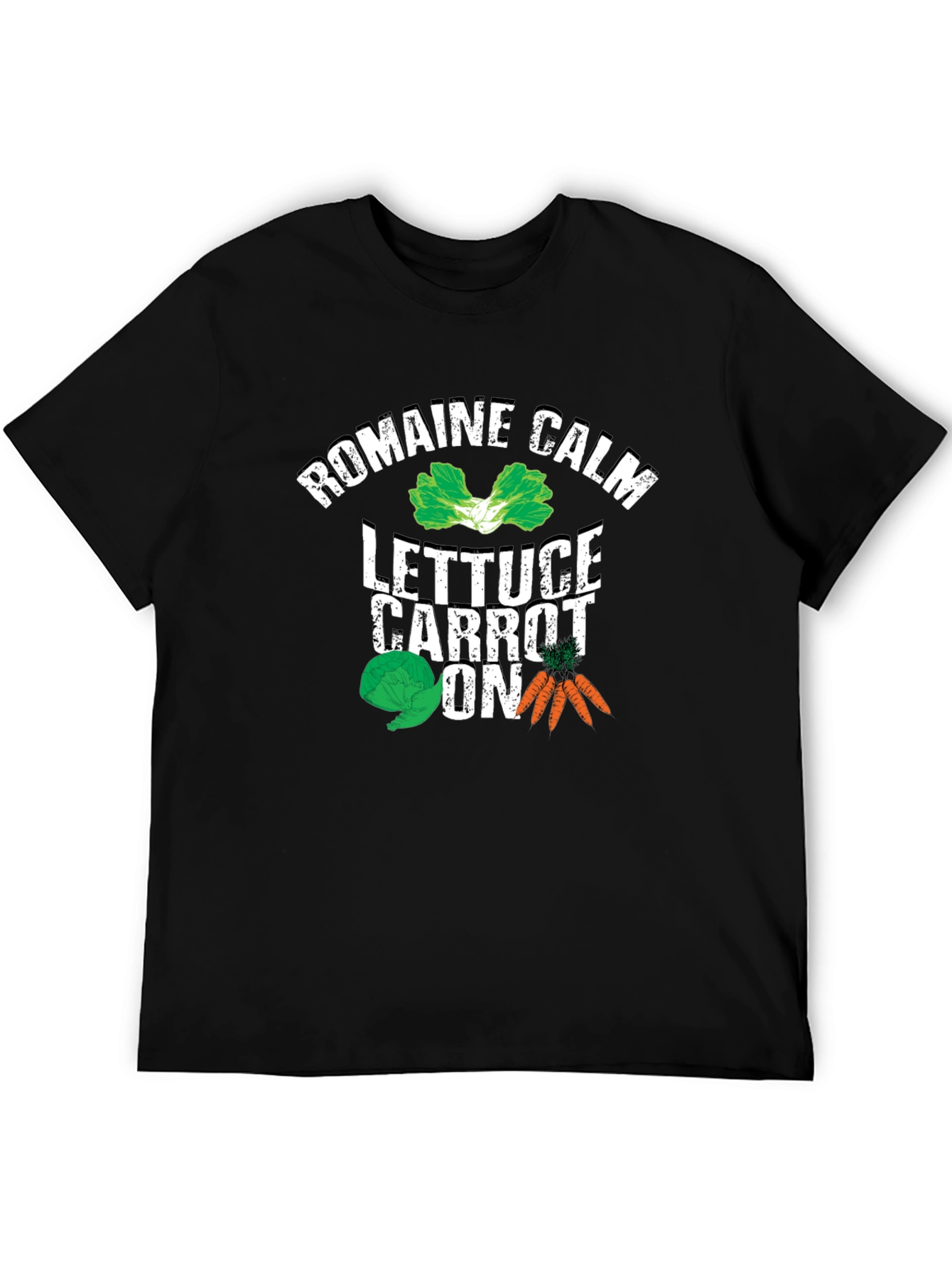Romaine Calm Lettuce Carrot On Graphic T-Shirt - 5