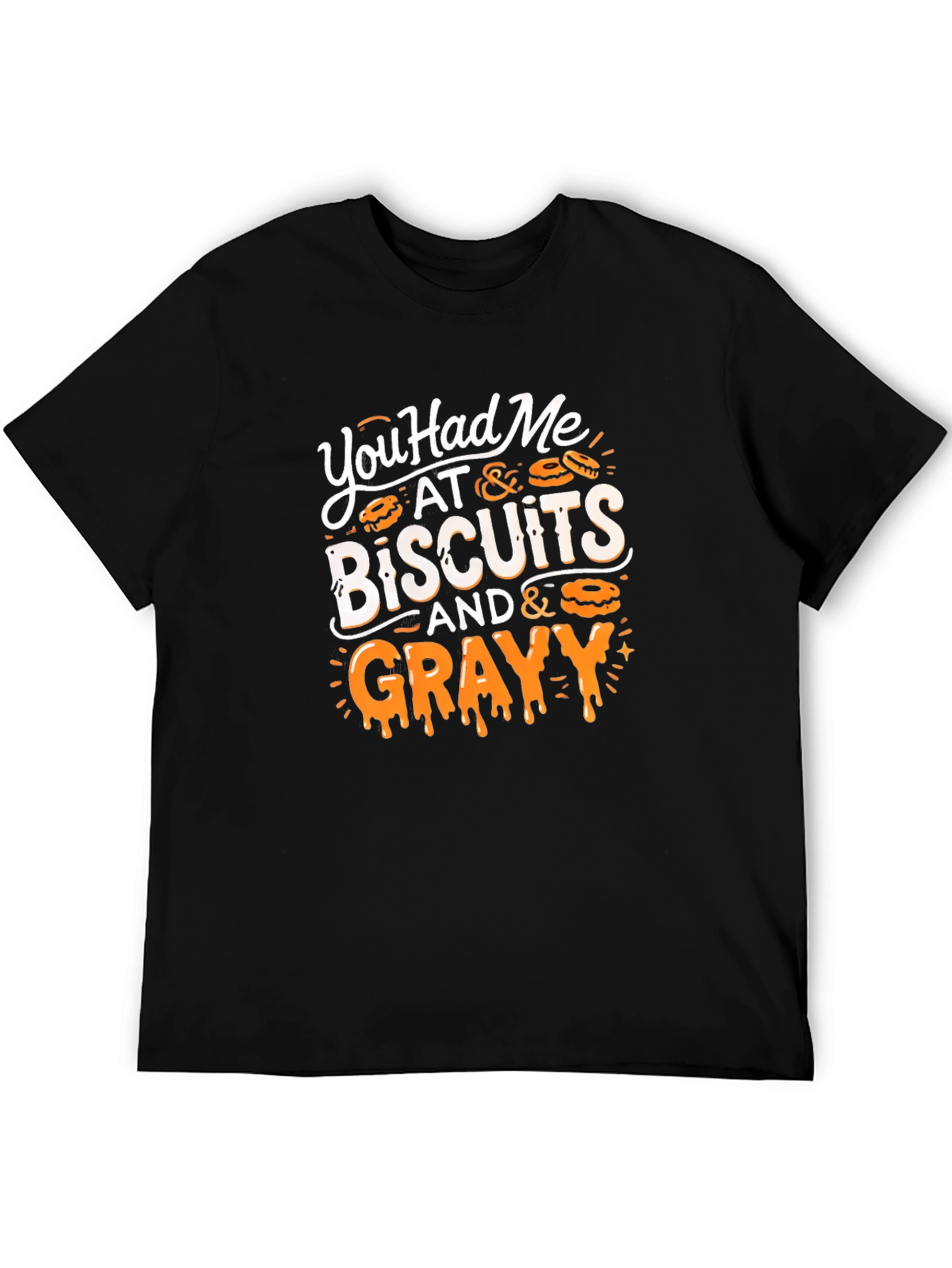 Black Biscuits & Gravy Graphic Tee - Comfort Food Humor view 5