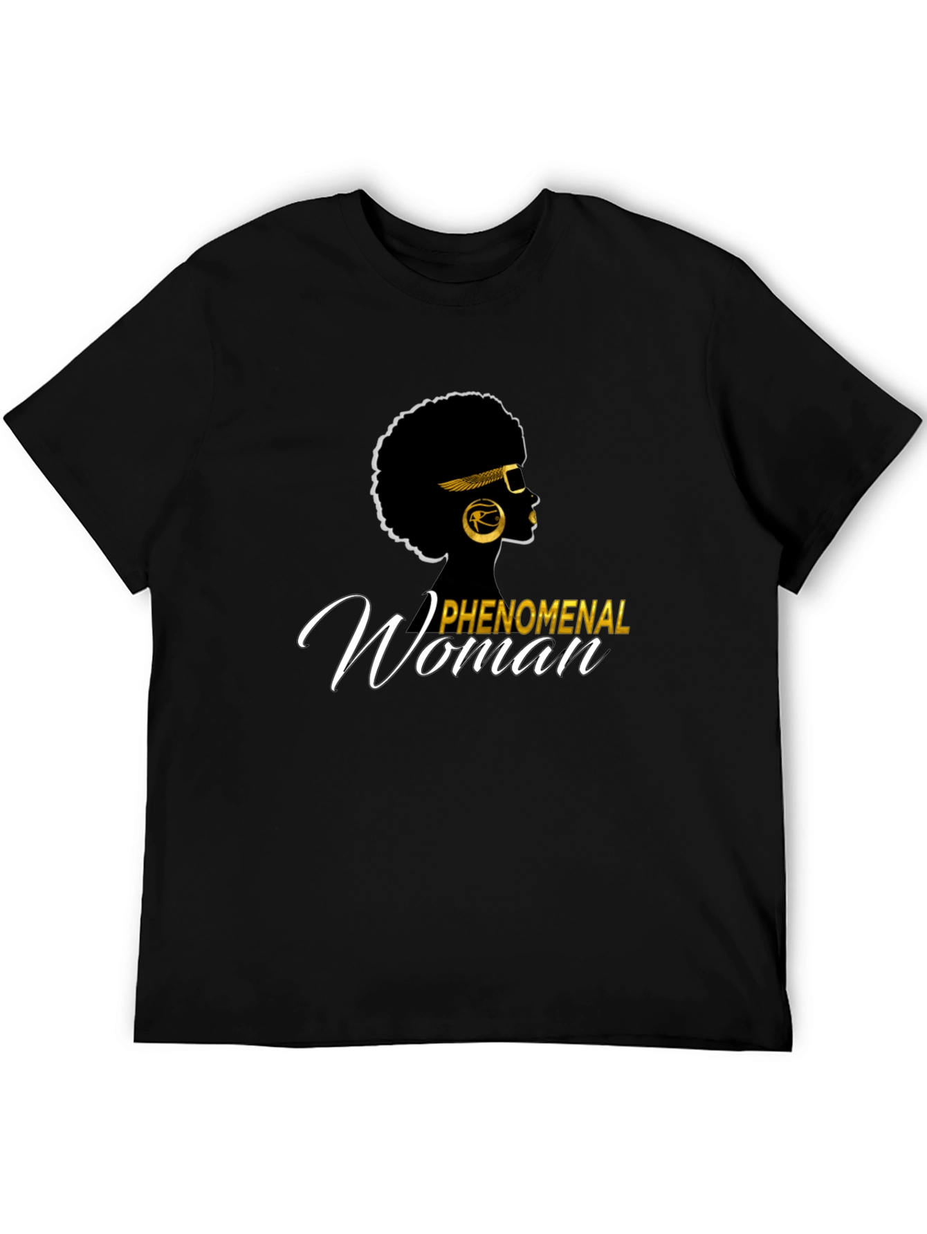 Black Phenomenal Woman Graphic Tee - Afro Queen T-Shirt view 5