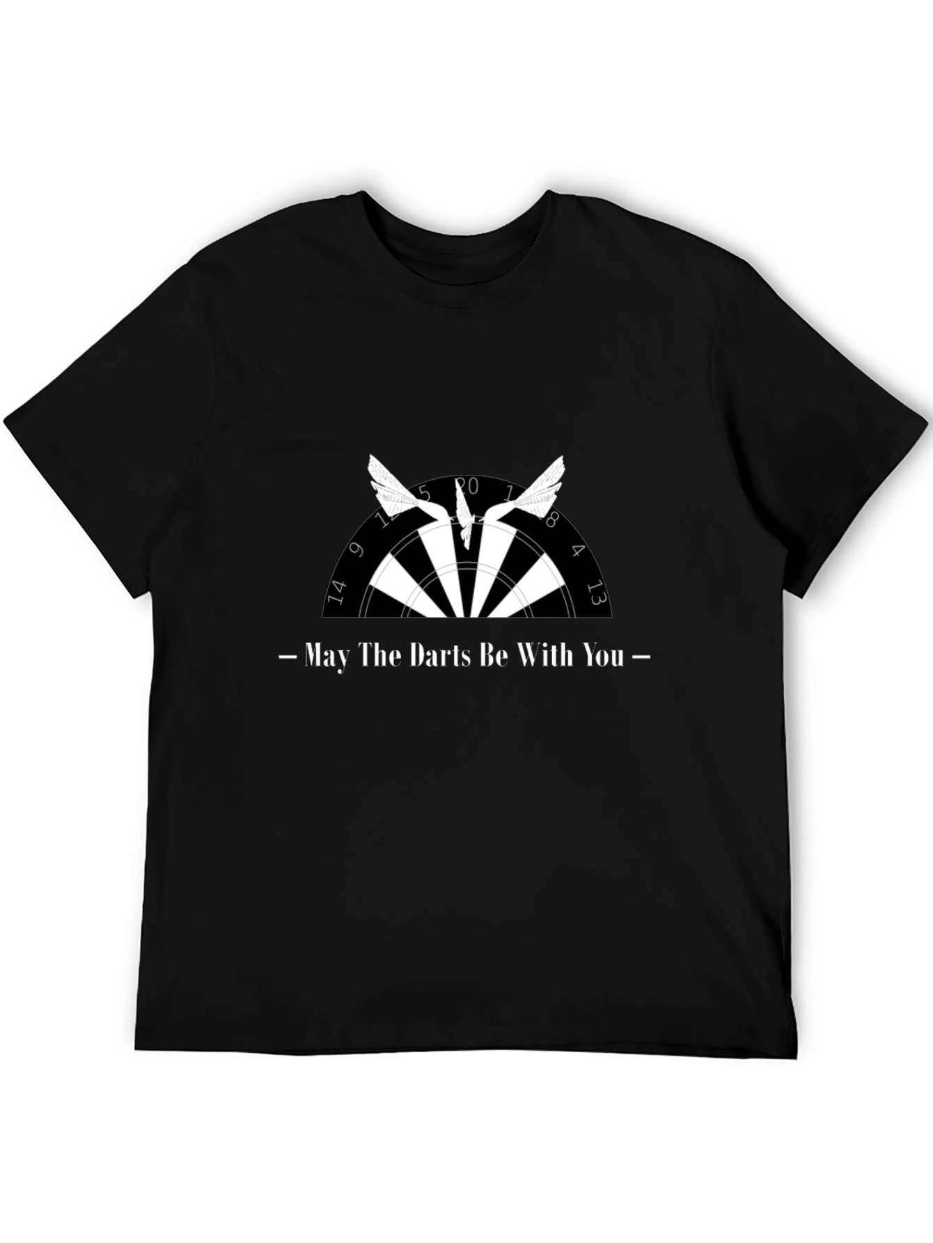 Black May the Darts Be With You - Black T-Shirt view 5