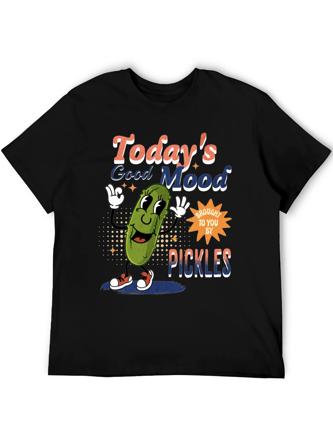 Black Funny Pickle Graphic T-Shirt - Today's Good Mood view 5