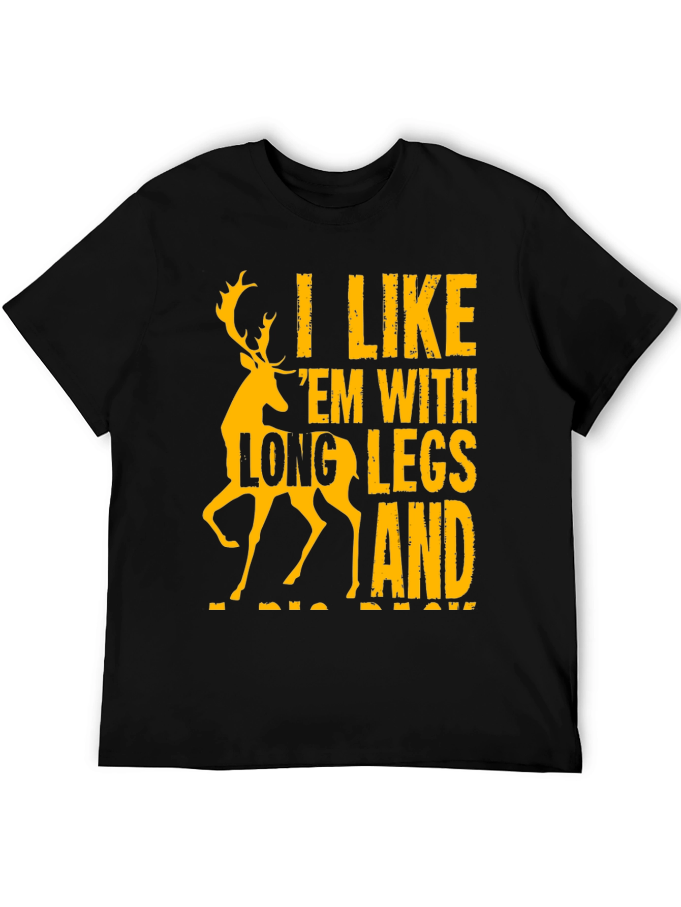 Black Deer Long Legs Graphic T-Shirt view 5