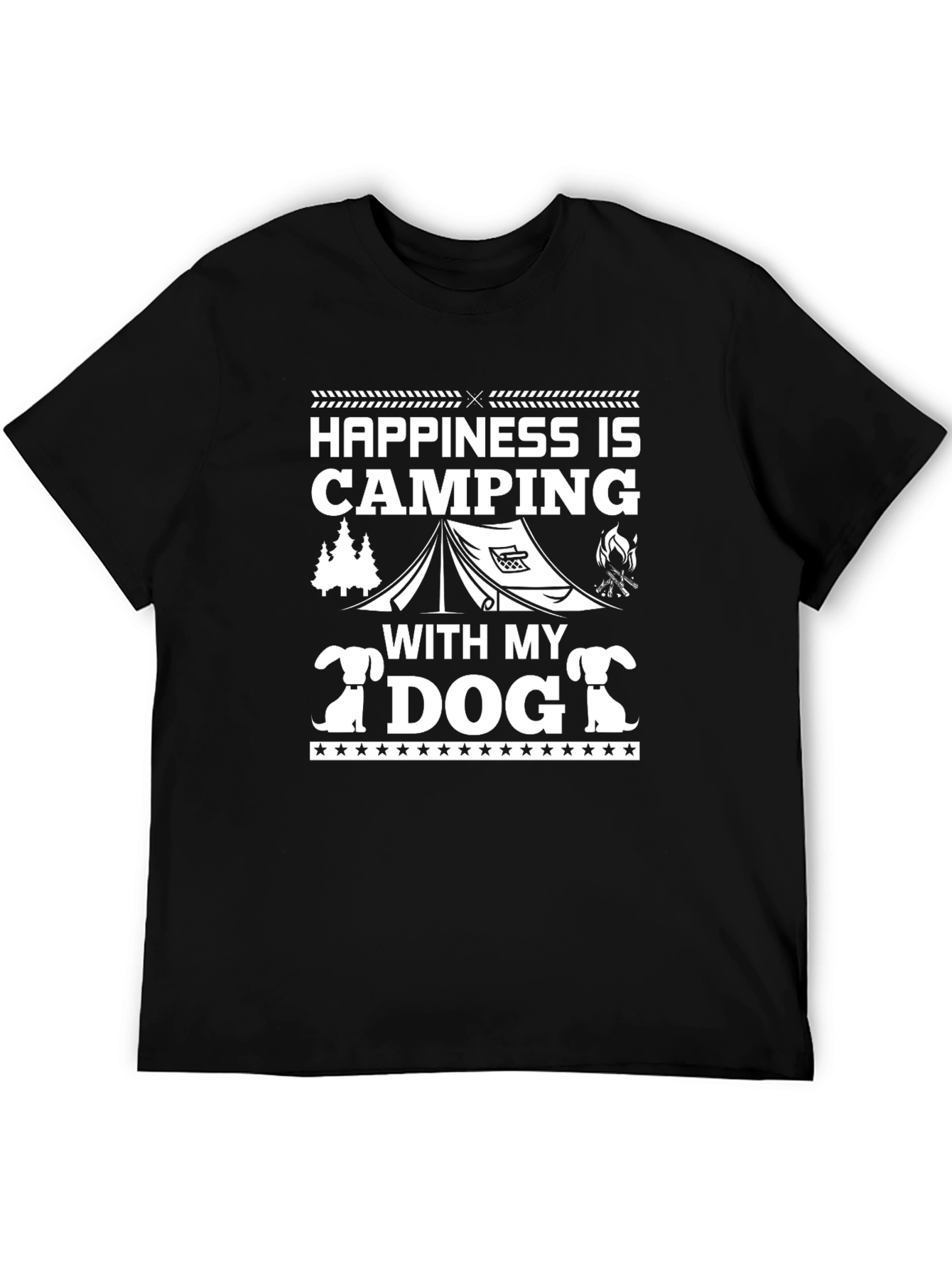Black Camping with My Dog T-Shirt view 5