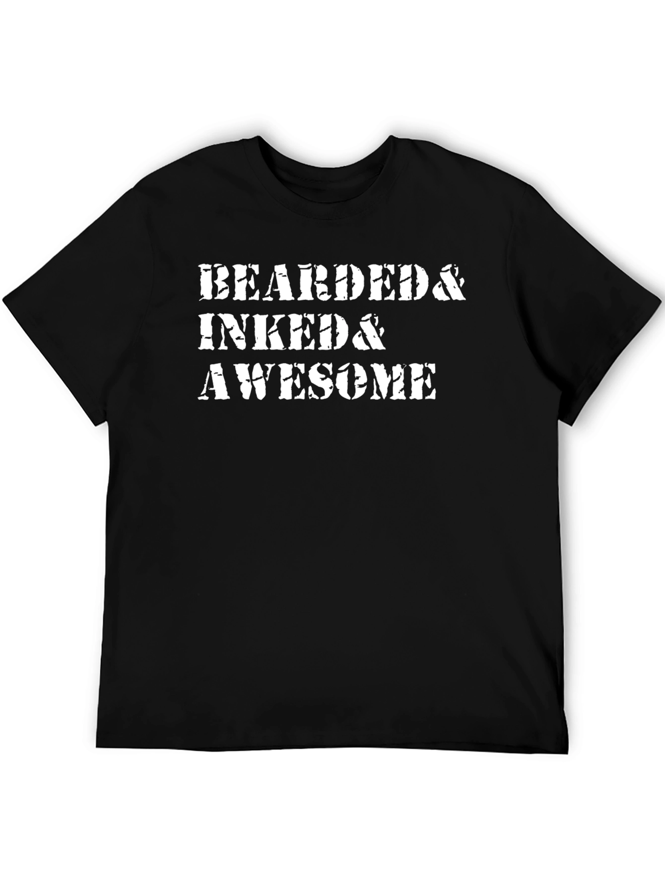 Black Bearded & Inked & Awesome Graphic Tee view 5