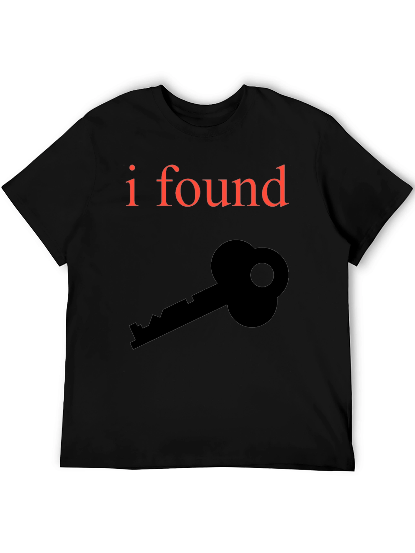 Black I Found a Key Graphic T-Shirt - Black view 5
