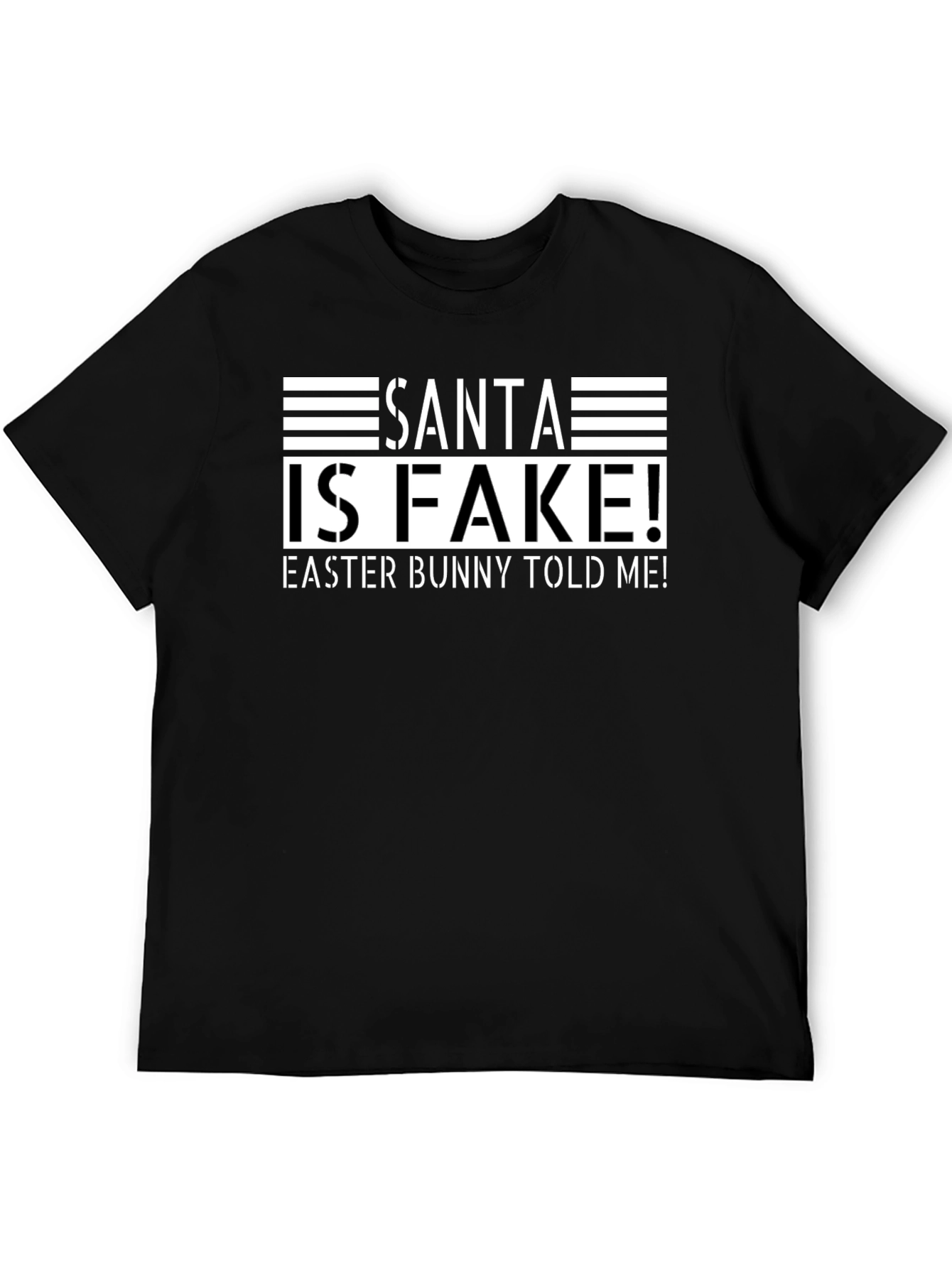 Black Santa is Fake! Easter Bunny T-Shirt view 5