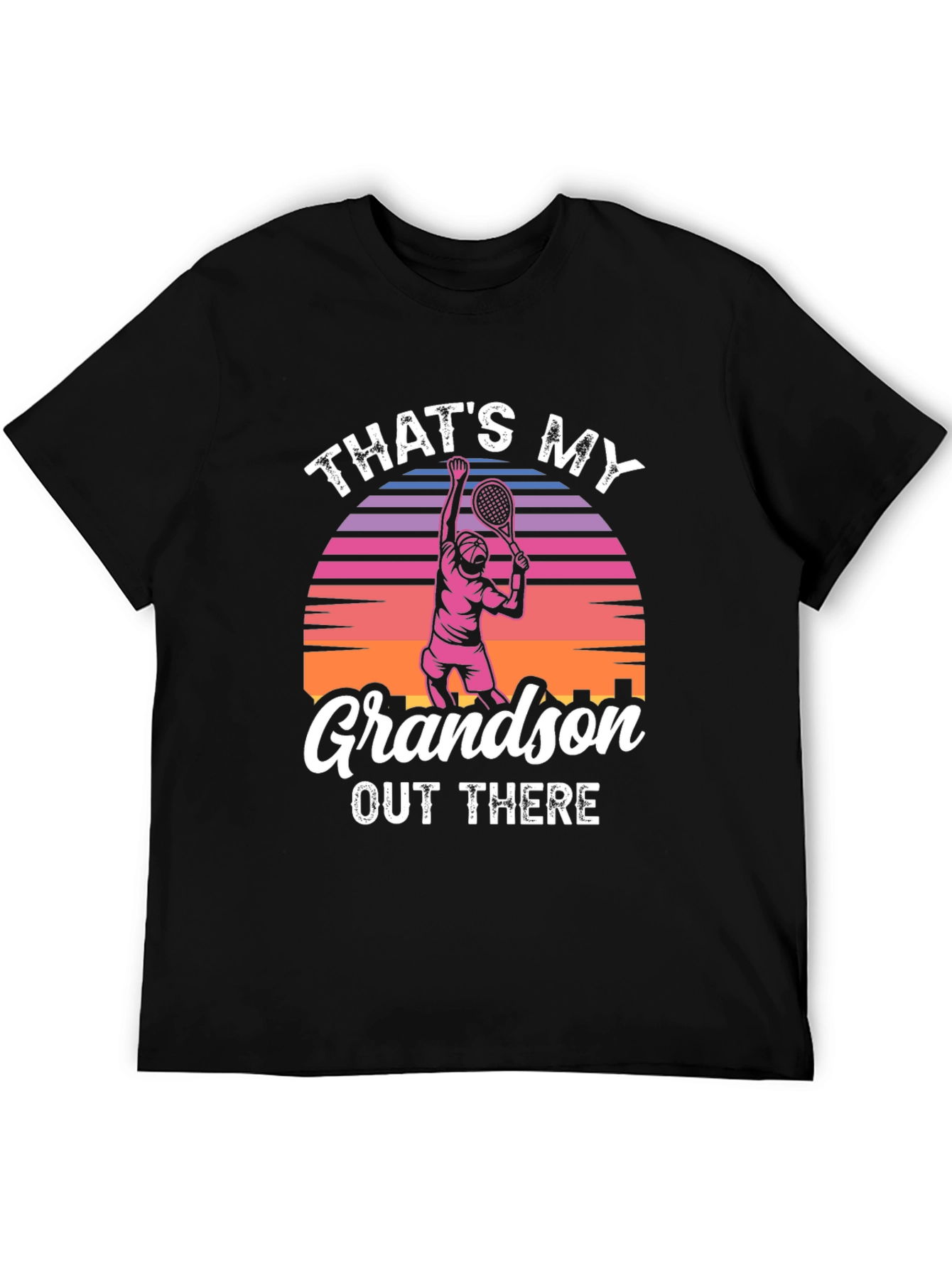 Black That's My Grandson Out There T-Shirt view 5