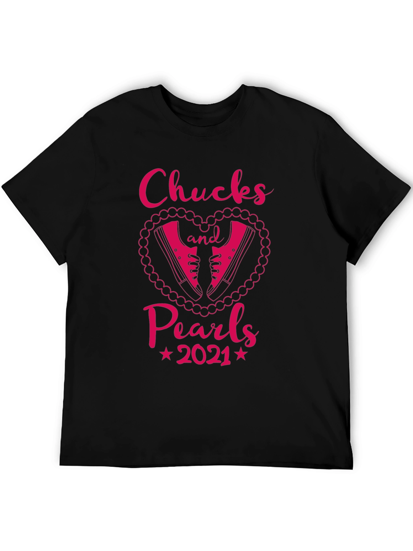 Black Chucks and Pearls 2021 Graphic T-Shirt view 5