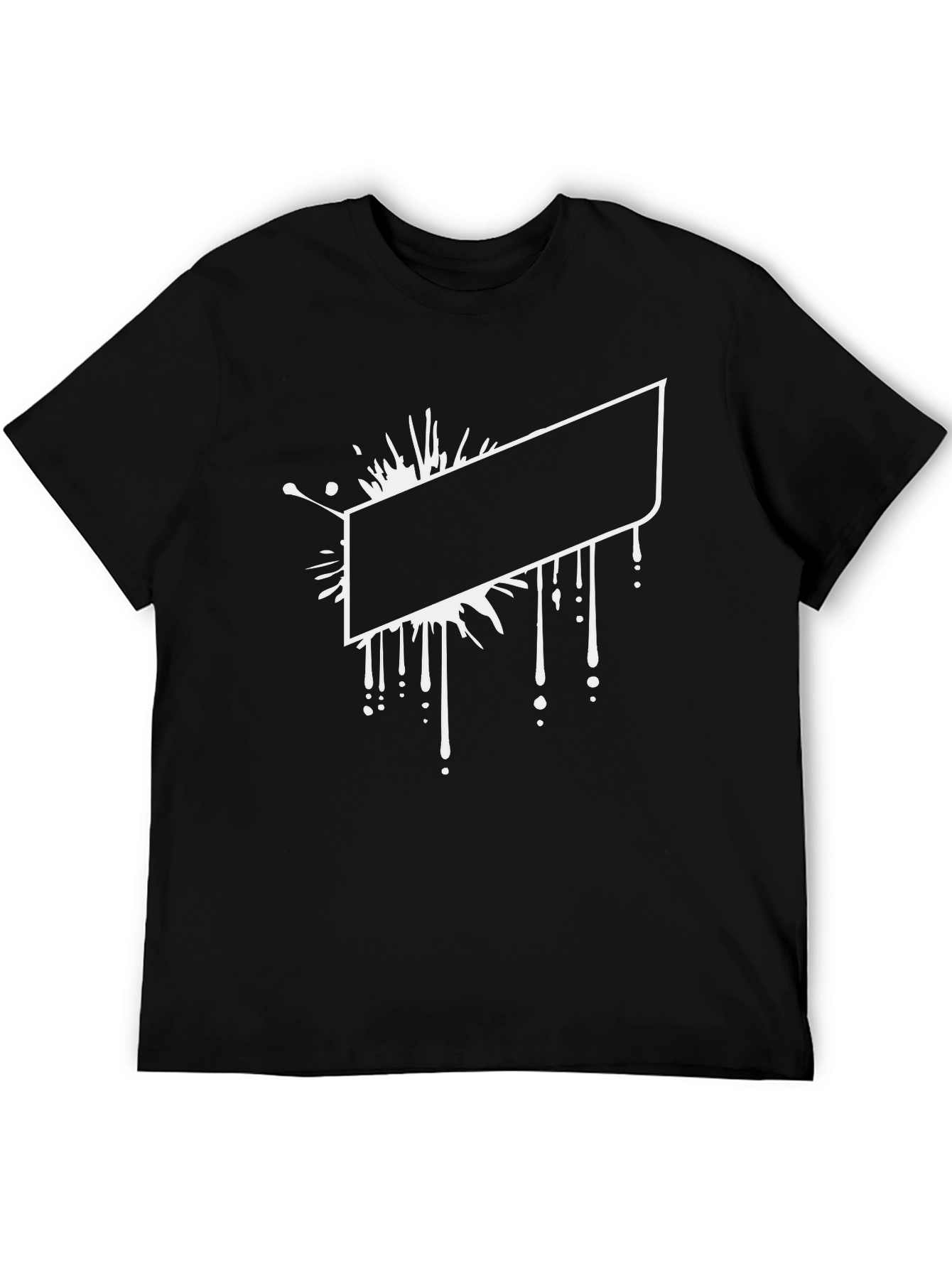 Black Abstract Graphic Print Black T-Shirt view 5