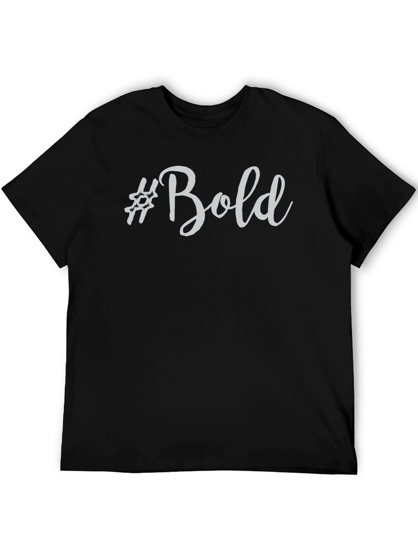 Black Bold Graphic Tee - Stylish Cotton Blend view 5