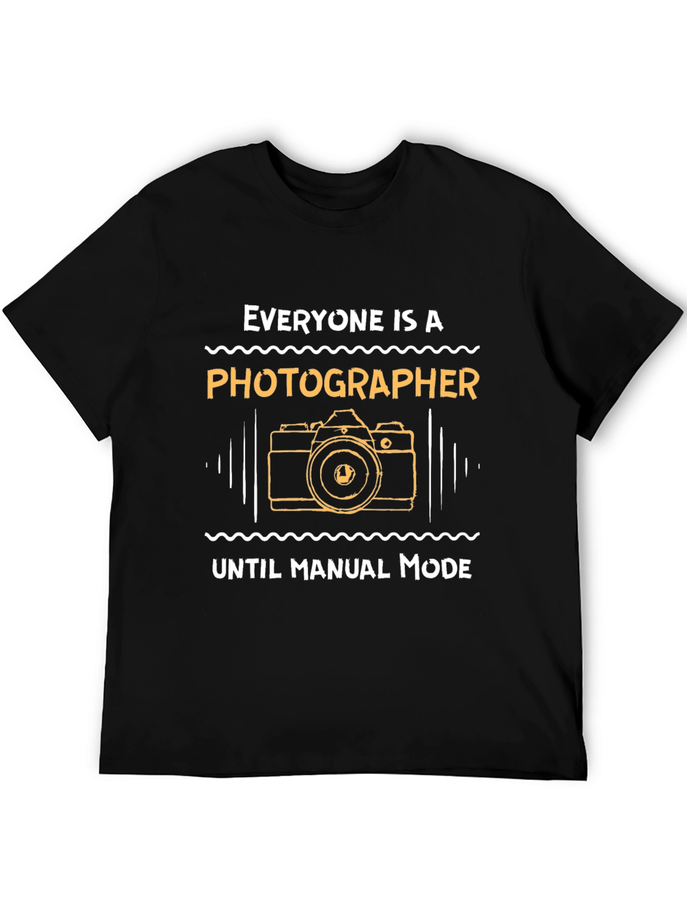 Black Photographer Manual Mode Graphic T-Shirt view 5
