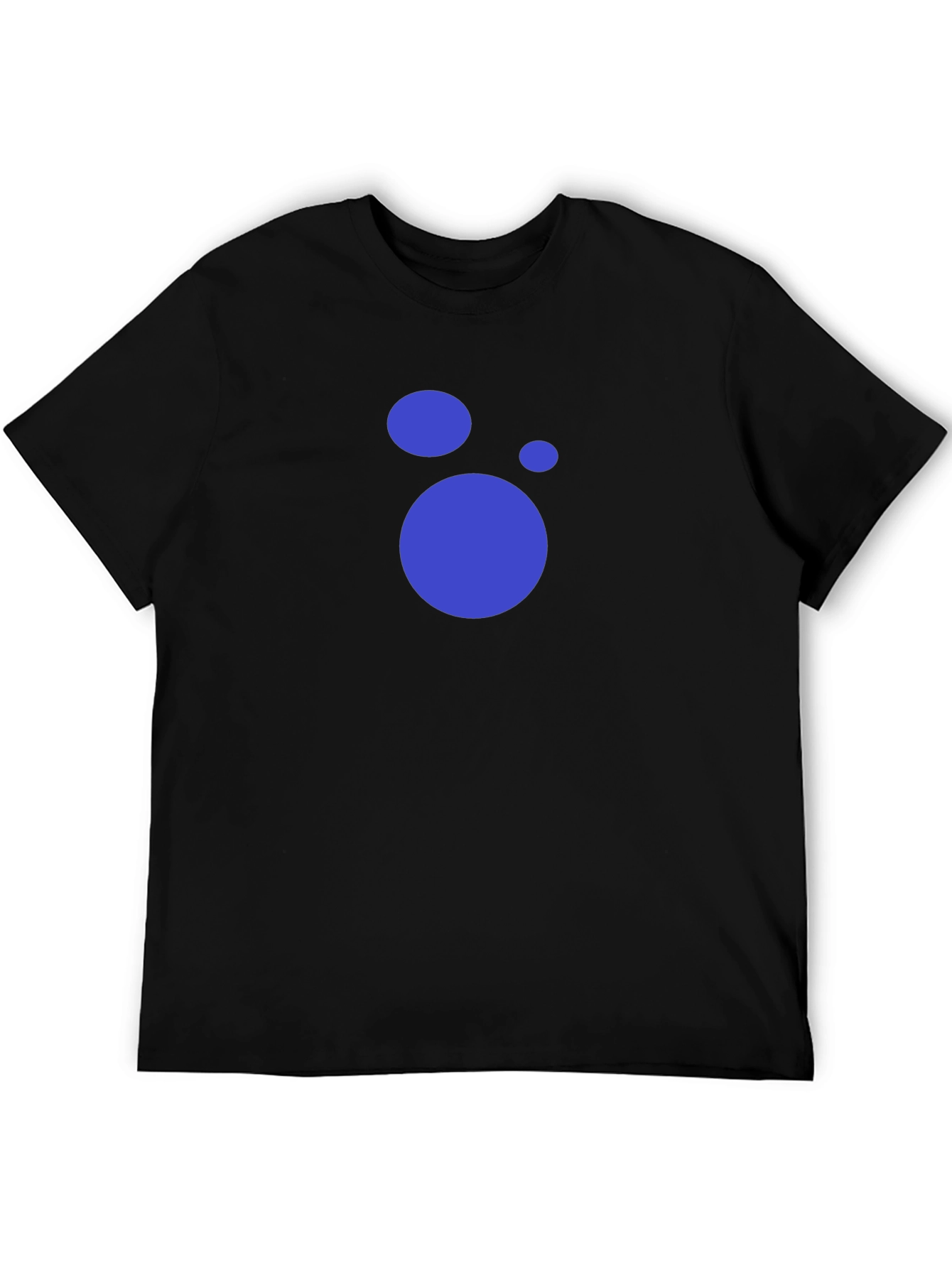 Black Modern Black T-Shirt with Abstract Circle Design view 5