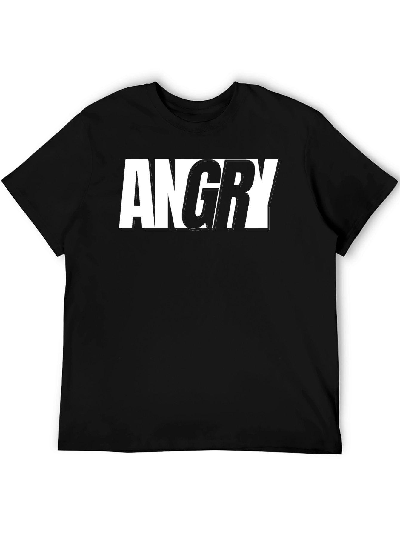 Black Angry Graphic T-Shirt - Bold Statement Tee view 5
