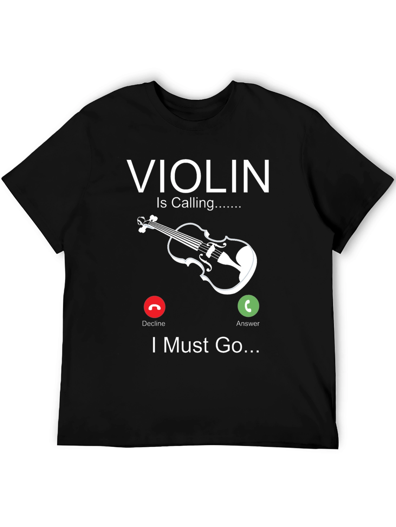 Black Violin is Calling Funny Music T-Shirt view 5
