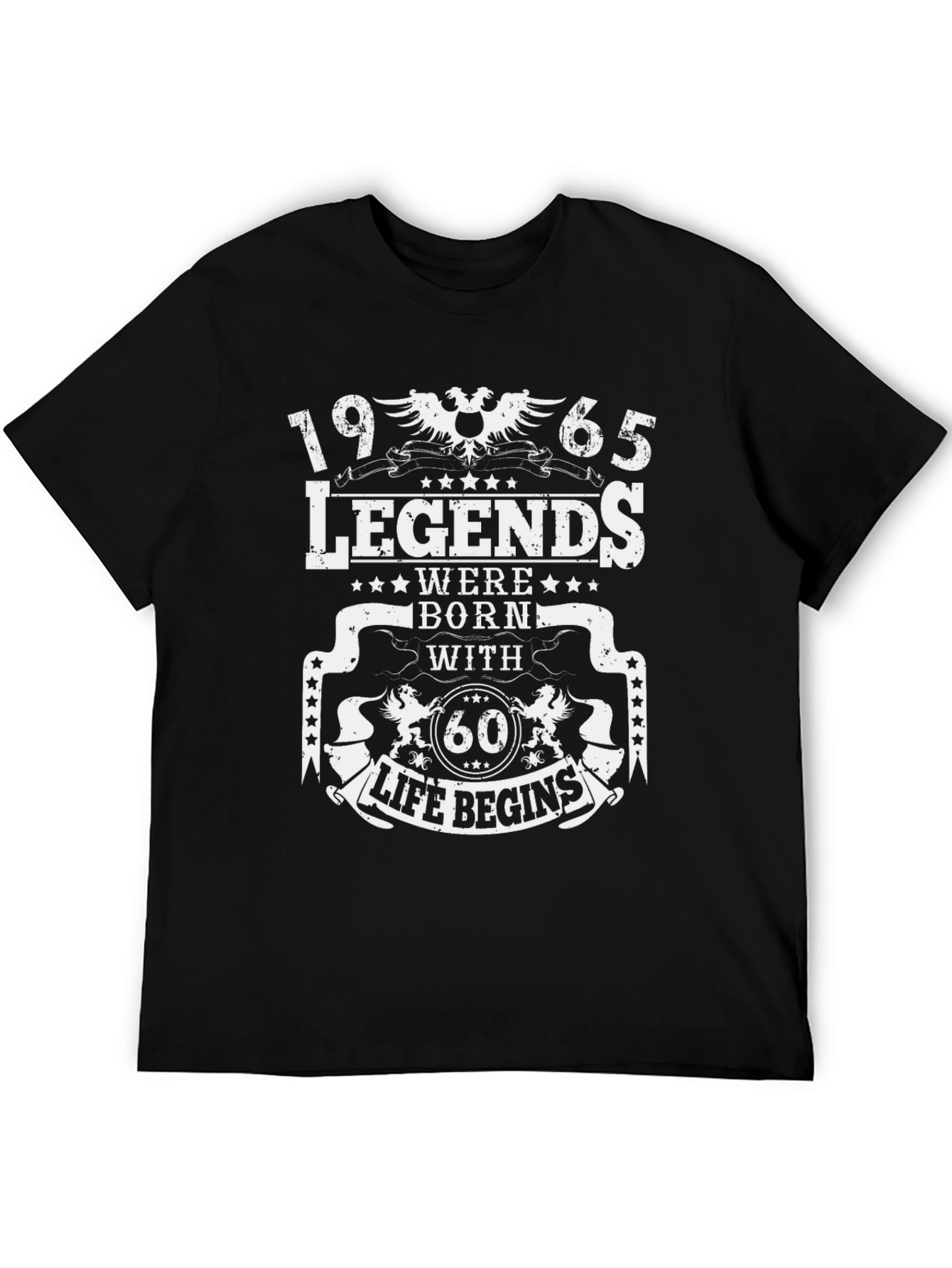 Black Legends Born in 1965 T-Shirt - 60th Birthday Gift view 5