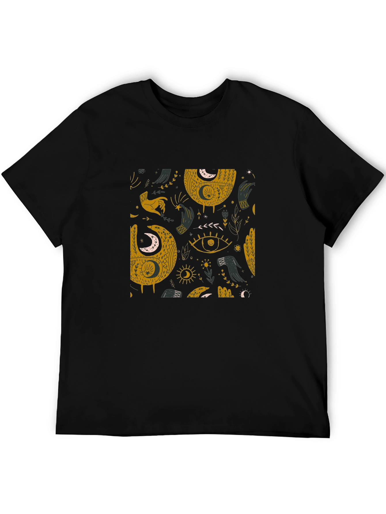 Black Mystic Moon Graphic Tee - Stylish Comfort view 5