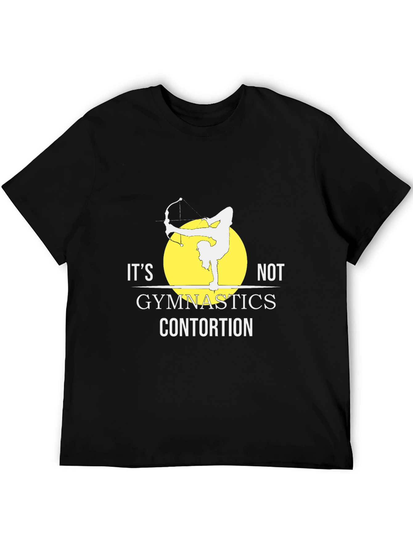 Black Funny Gymnastics Contortion T-Shirt for Athletic Training view 5