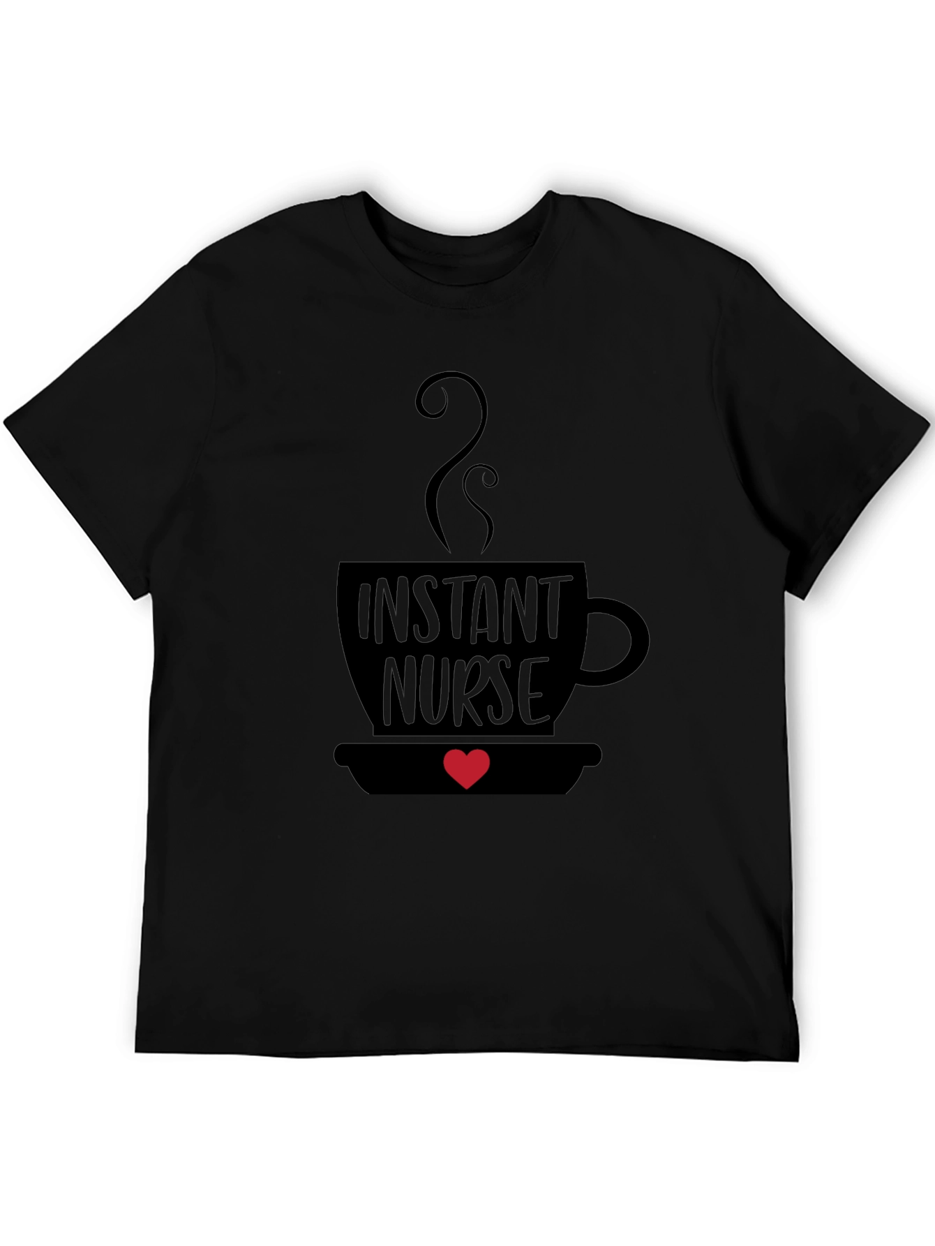 Black Instant Nurse Coffee Graphic Tee view 5