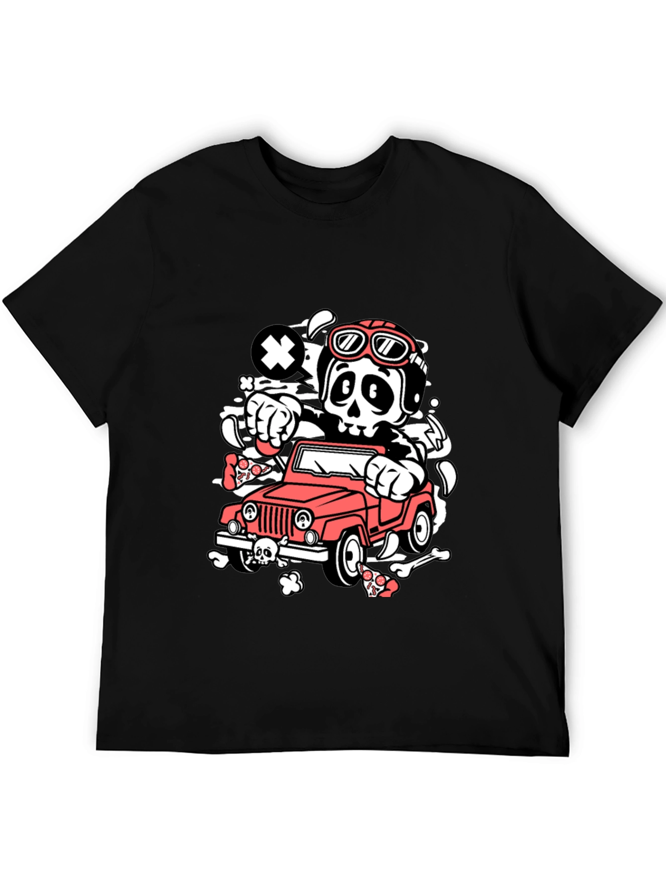 Black Skull Driver Black T-Shirt view 5