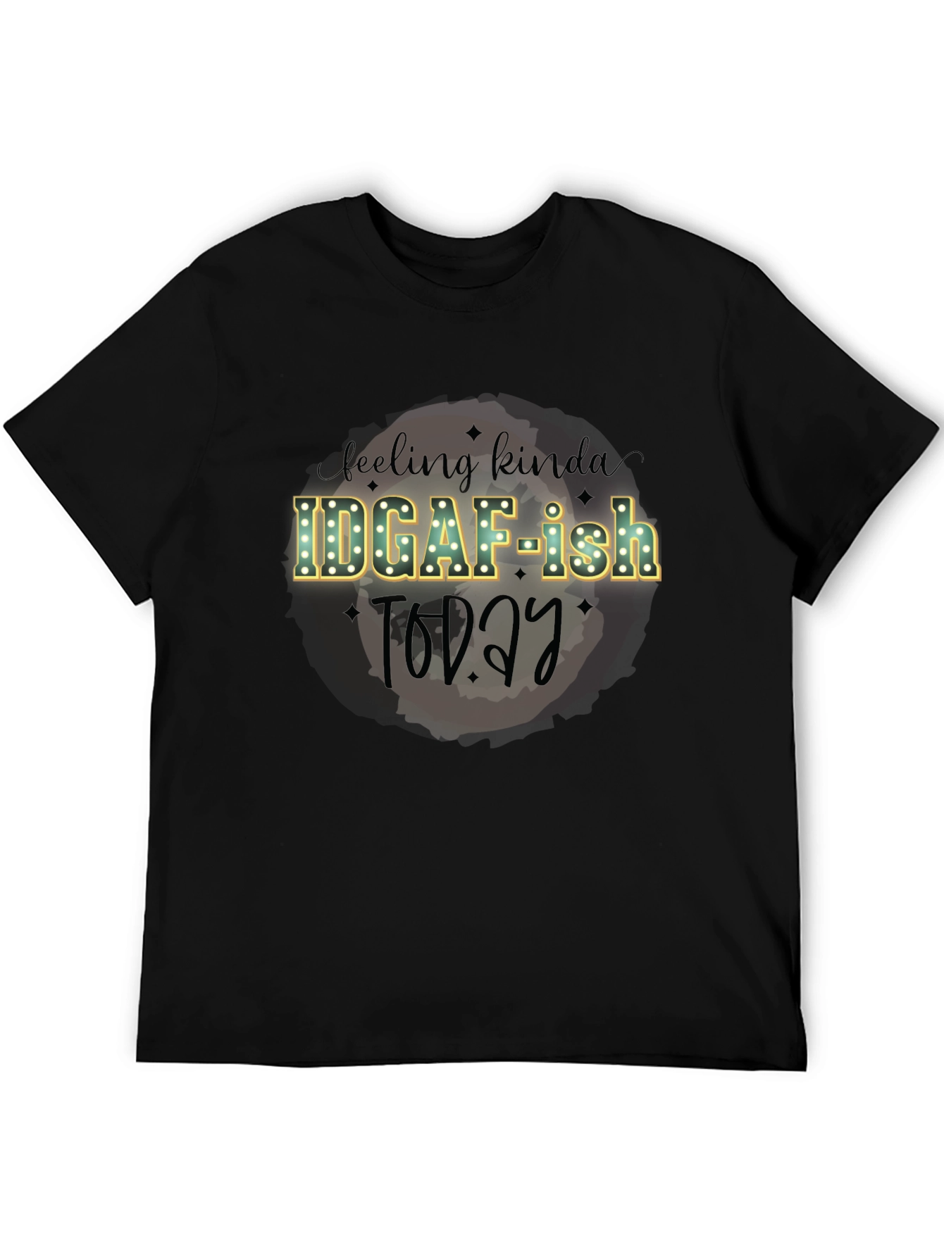 Black IDGAF-ish Today Graphic Tee - Funny T-Shirt view 5