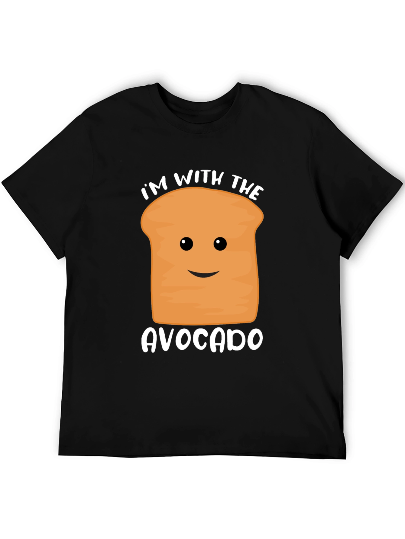 Black I'm with the Avocado Funny Graphic Tee view 5