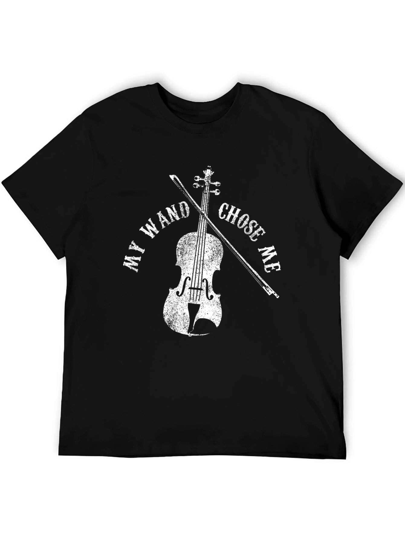 Black My Wand Chose Me Violin T-Shirt view 5