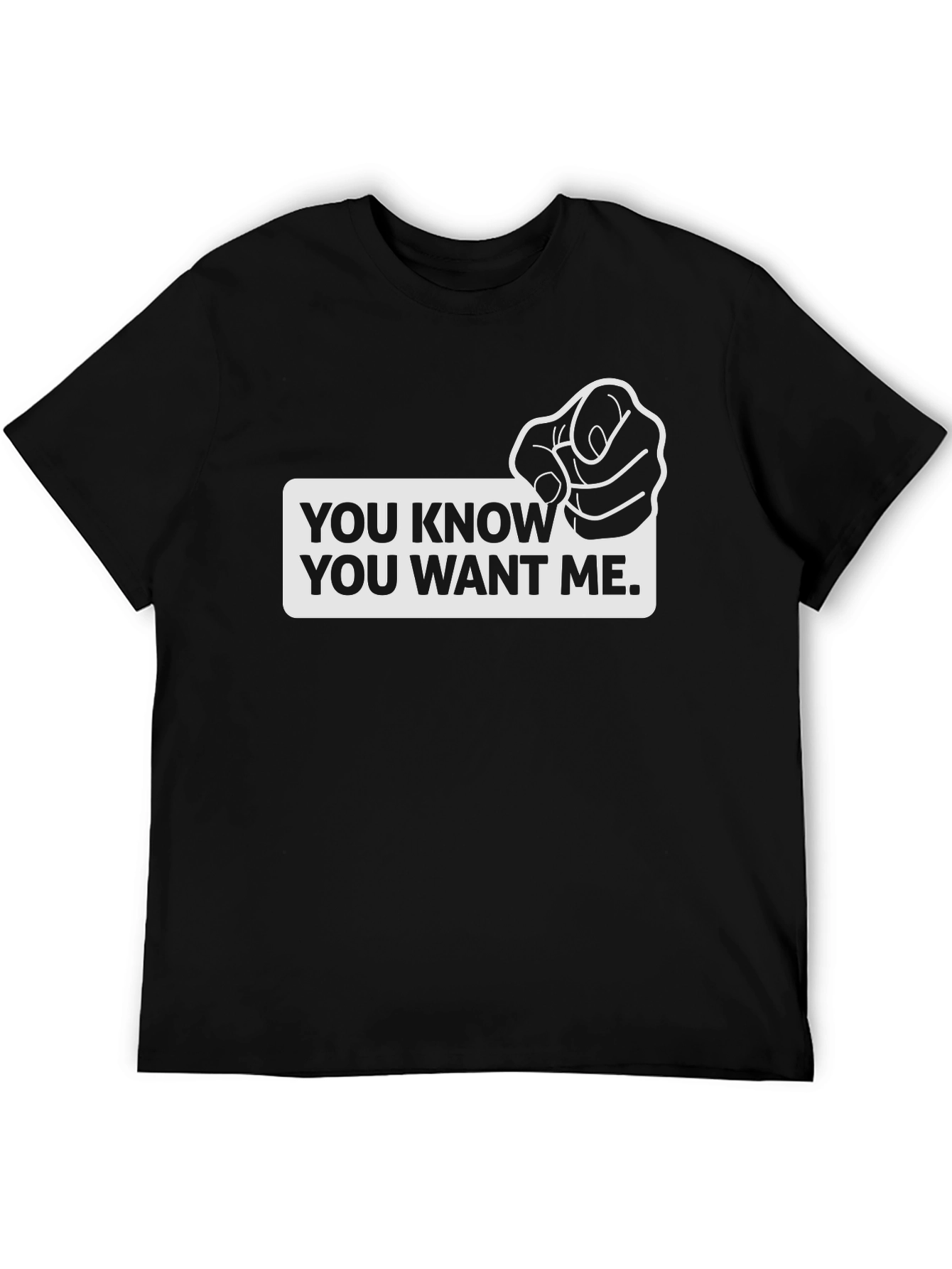 Black Funny 'You Know You Want Me' Graphic Tee view 5