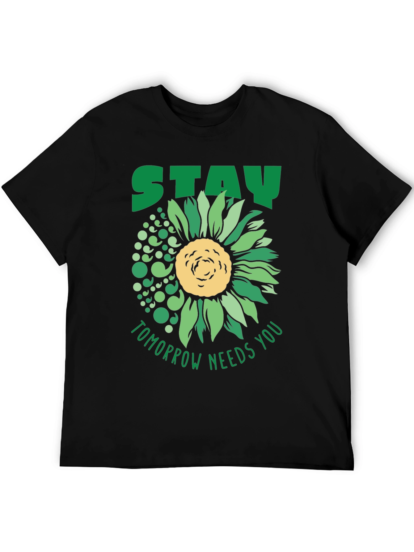 Black Stay Tomorrow Needs You Sunflower T-Shirt view 5