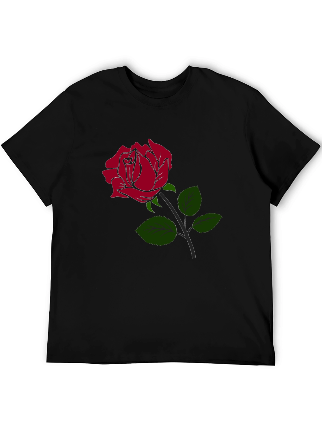 Black Rose Graphic Black T-Shirt view 5