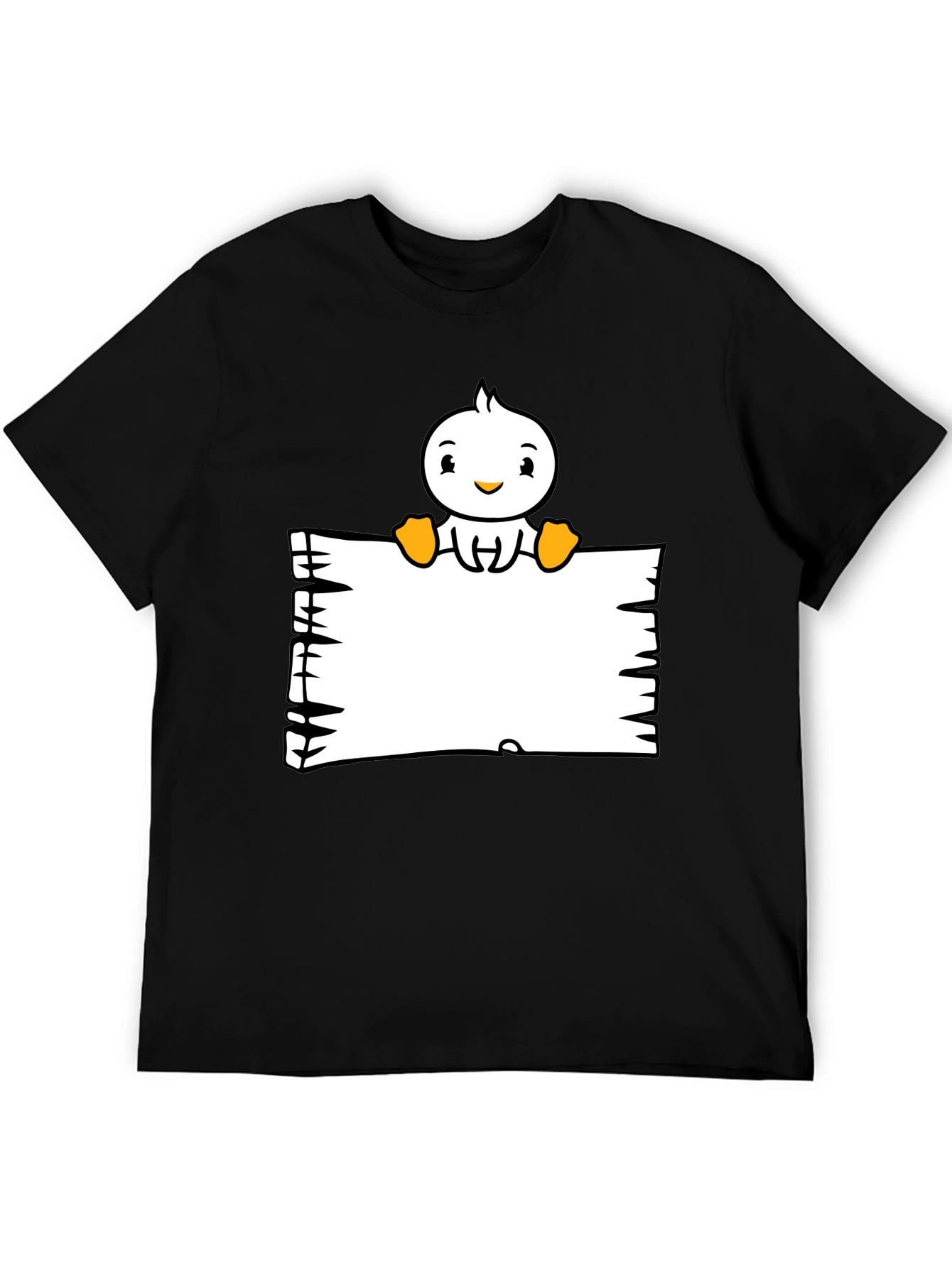 Black Duck Cartoon Graphic Black T-Shirt view 5