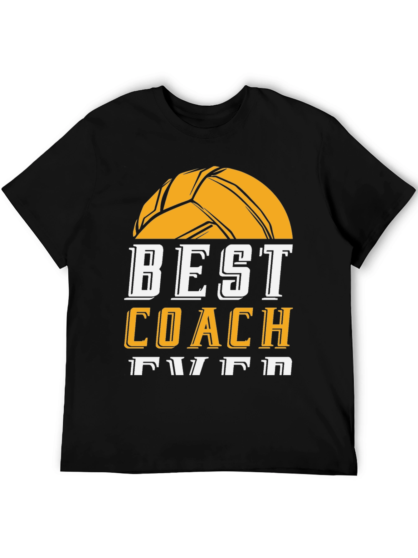 Black Best Coach Ever Volleyball Graphic Tee view 5