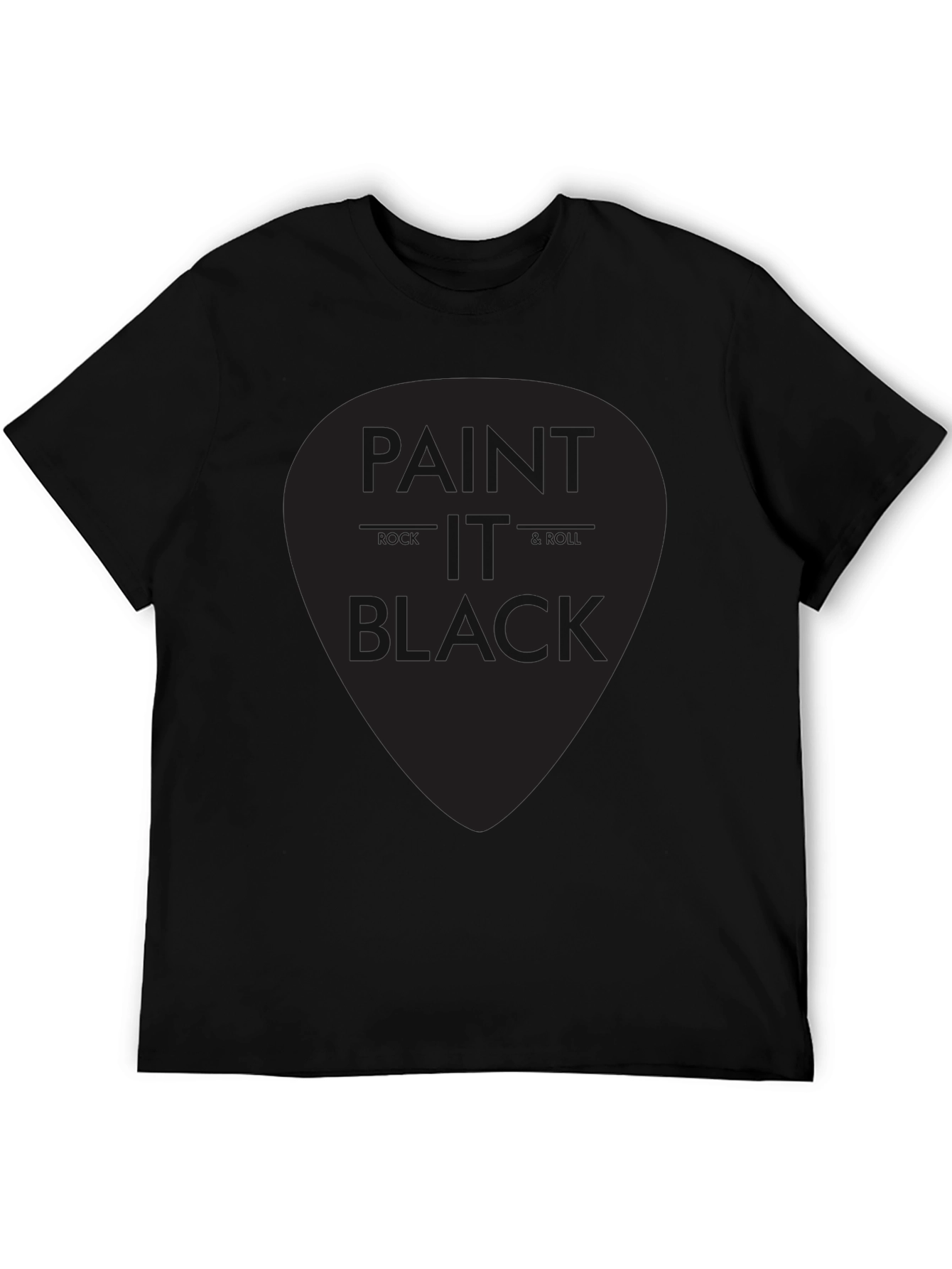 Black Paint It Black Rock & Roll Graphic T-Shirt view 5
