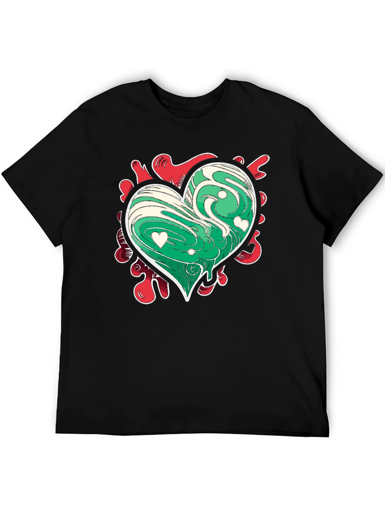 Black Heart Graphic Black T-Shirt view 5