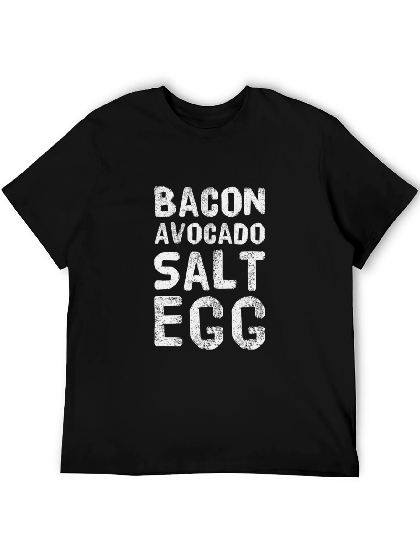 Black Bacon Avocado Salt Egg T-Shirt - Foodie Graphic Tee view 5