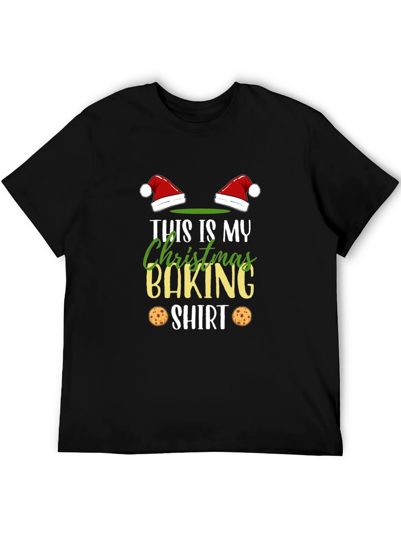 Black Christmas Baking Shirt - Festive Holiday Apparel view 5