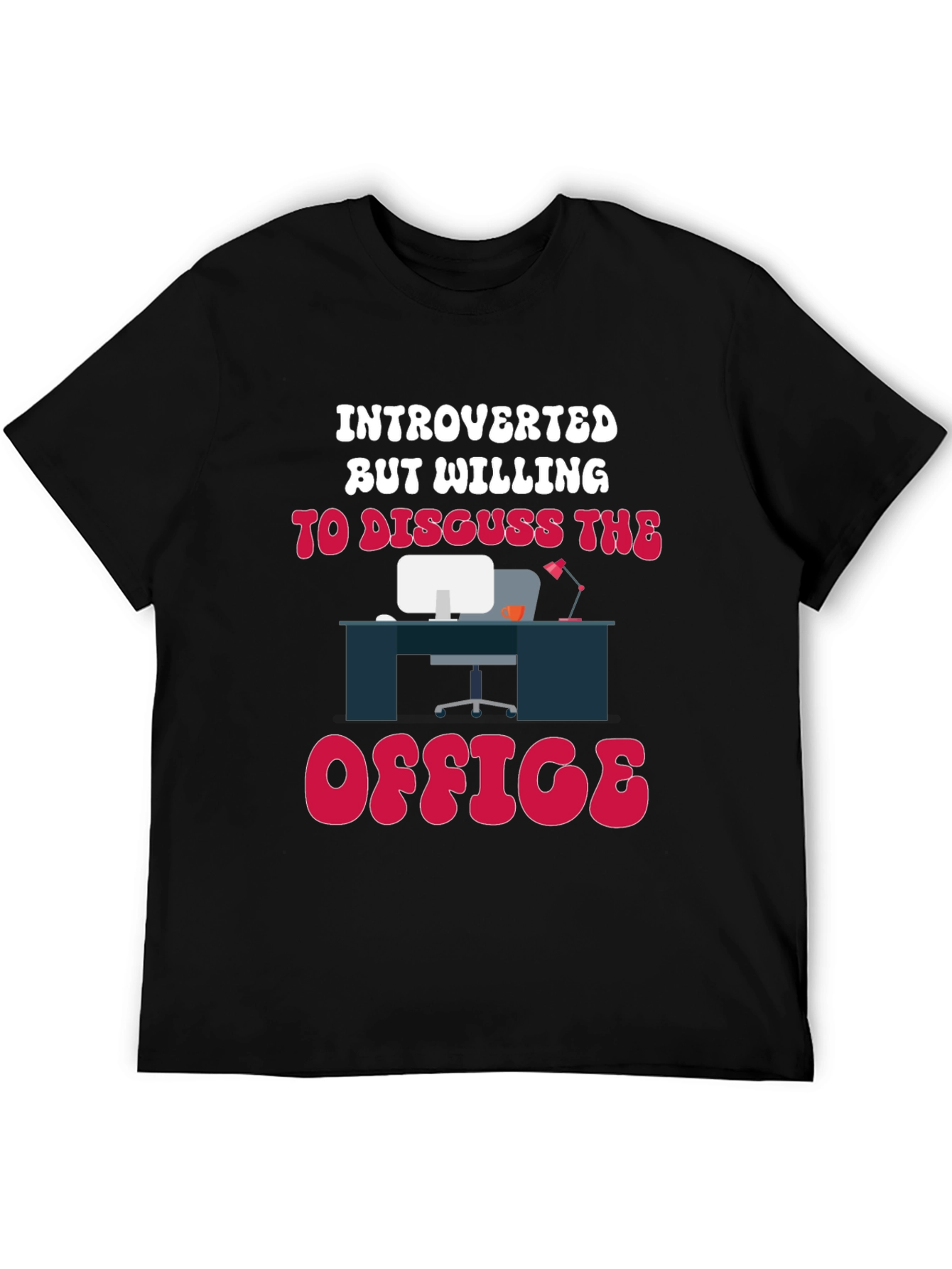 Black Introverted Office T-Shirt view 5