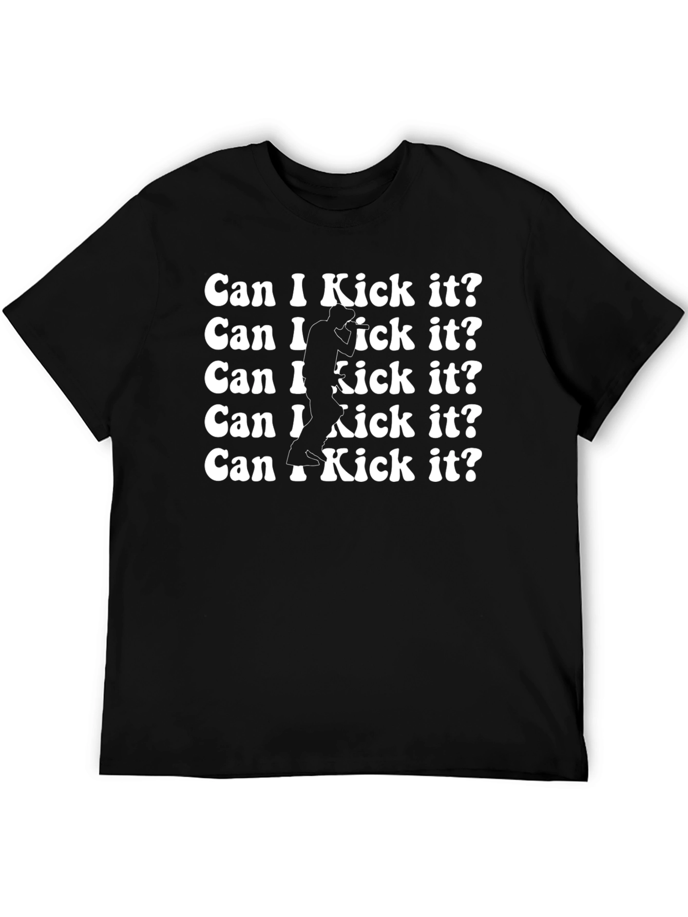 Black Can I Kick It? T-Shirt - Classic Hip Hop Tee view 5
