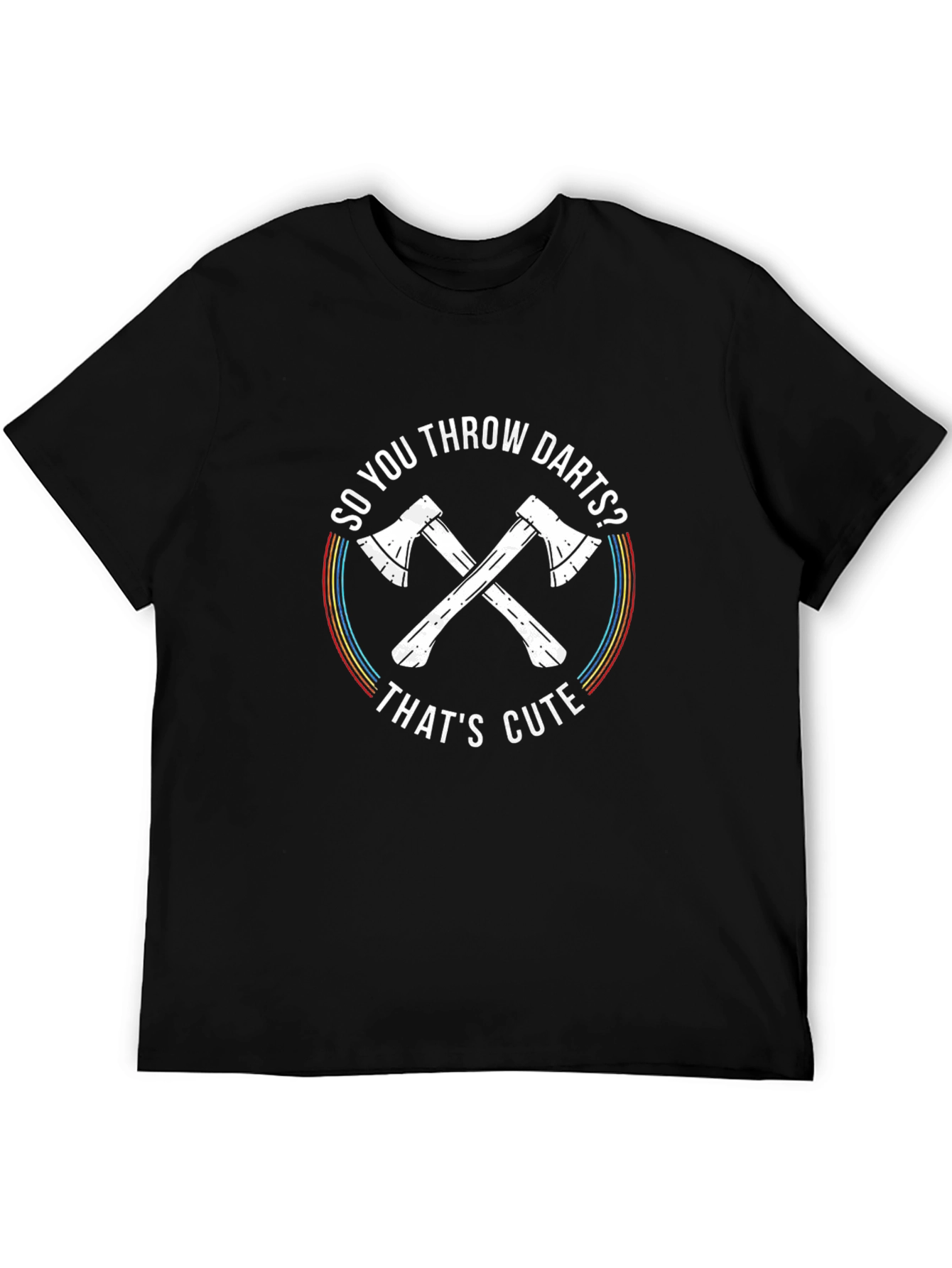 Black Funny Axe Throwing T-Shirt view 5